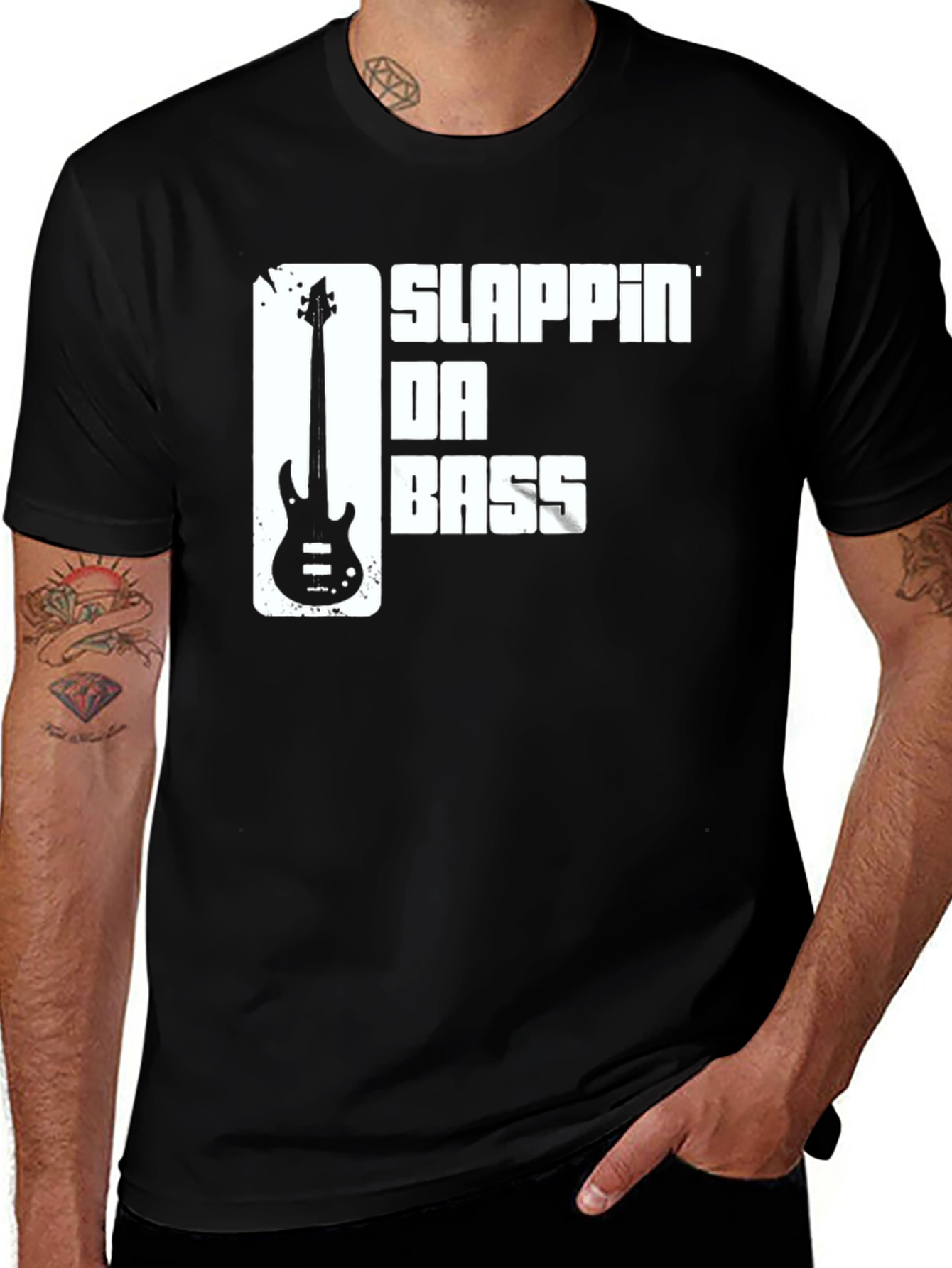 Variant 17 of Slappin' Da Bass T-Shirt - Musician Novelty Tee