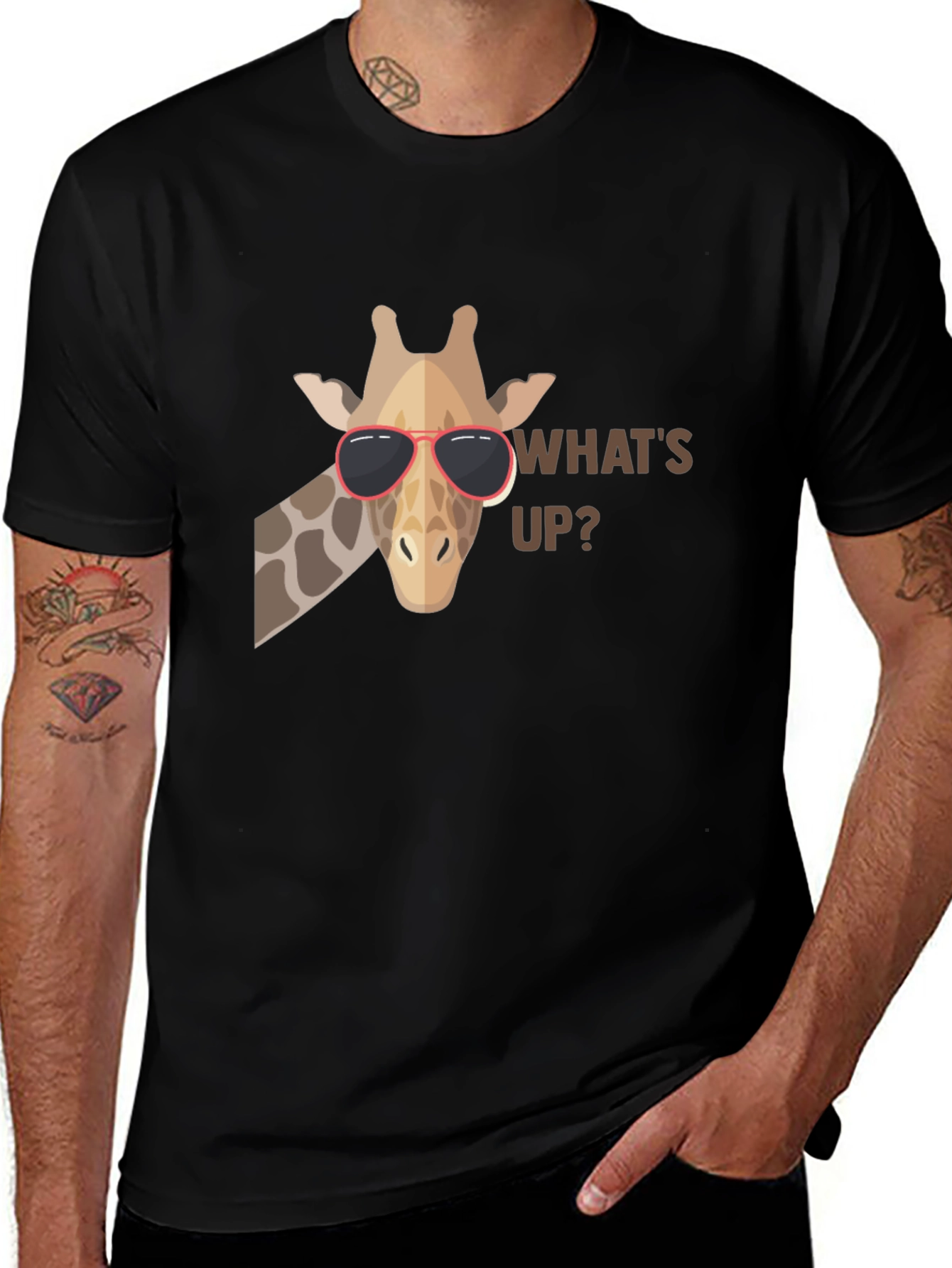 Variant 25 of Cool Giraffe Graphic Tee - What's Up?