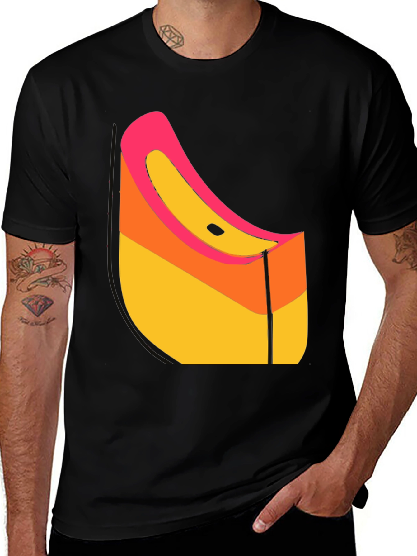 Variant 24 of Abstract Graphic Black T-Shirt