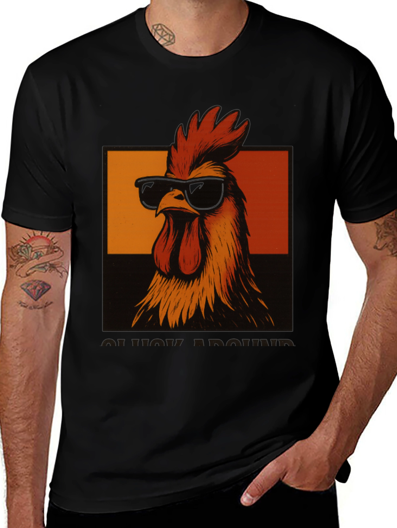 Cool Rooster T-Shirt - Funny Chicken Graphic Tee