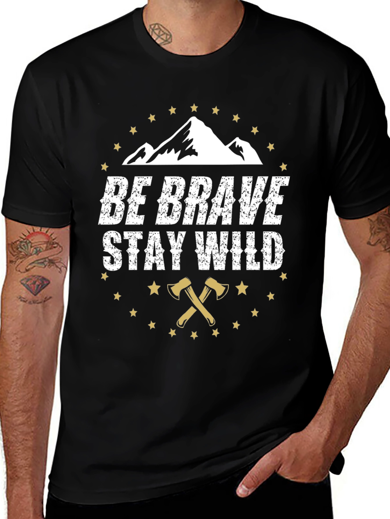 Variant 19 of Be Brave Stay Wild Graphic Tee