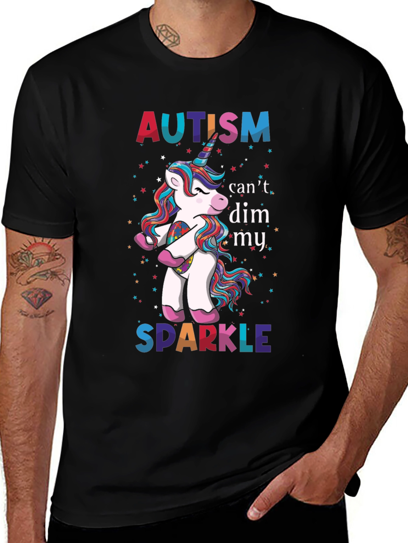Variant 9 of Autism Unicorn Sparkle T-Shirt