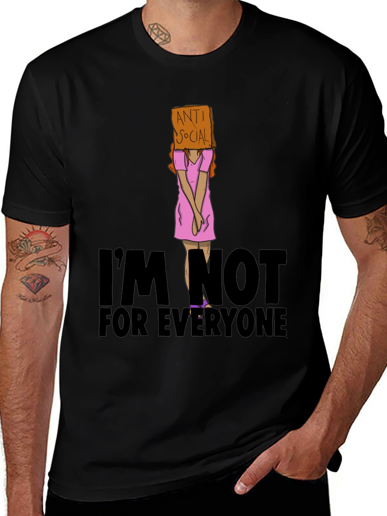 Variant 5 of Anti Social Graphic T-Shirt - Introvert Fashion