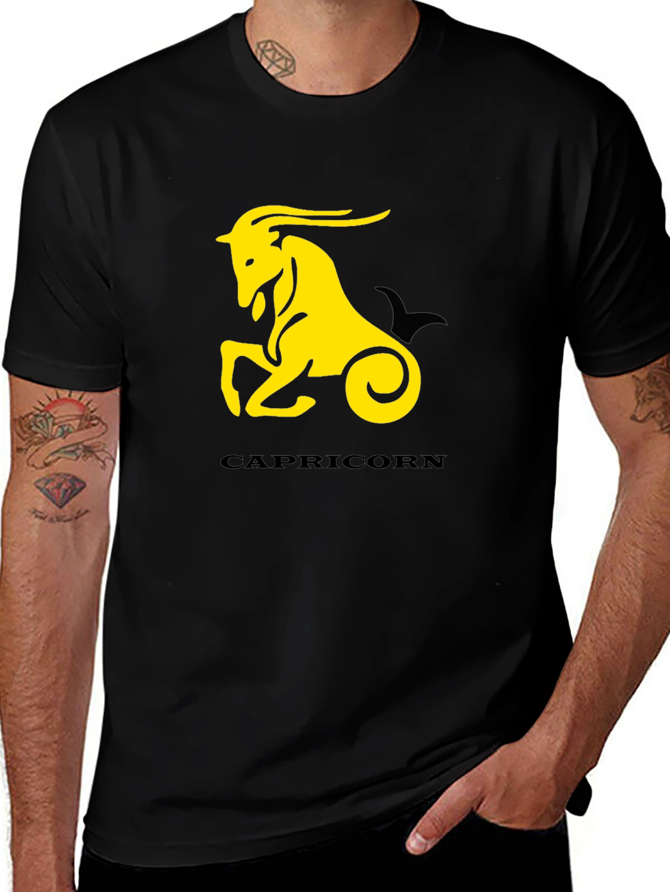 Capricorn Zodiac T-Shirt - Stylish Black Tee