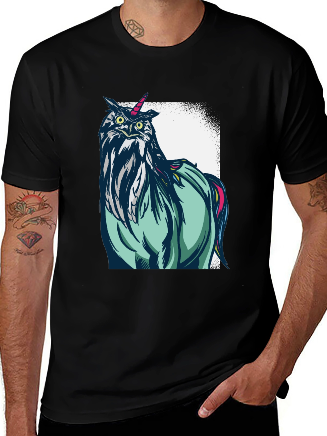 Variant 5 of Owl Unicorn Graphic T-Shirt