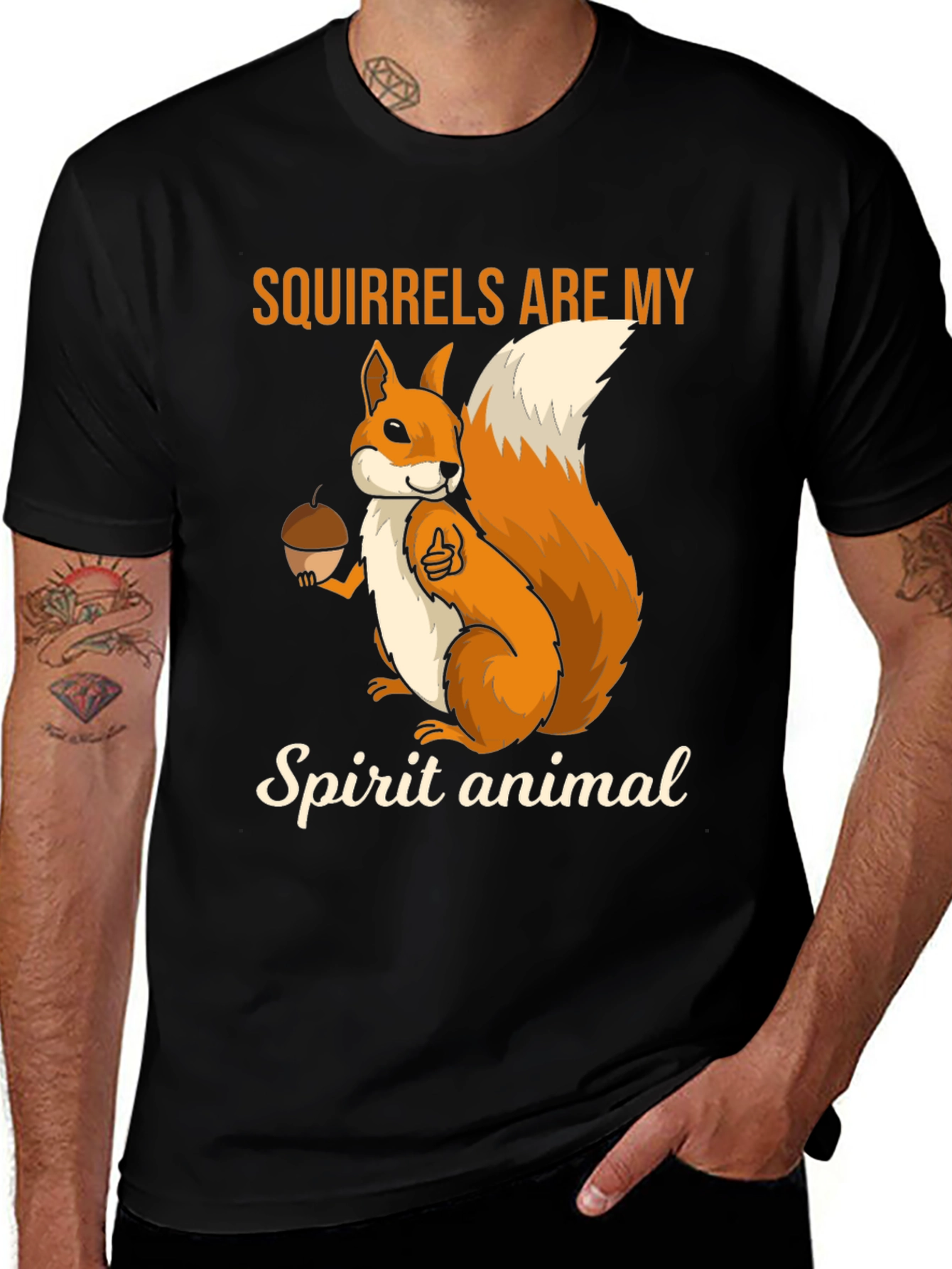 Variant 17 of Squirrel Spirit Animal T-Shirt - Cute Novelty Tee