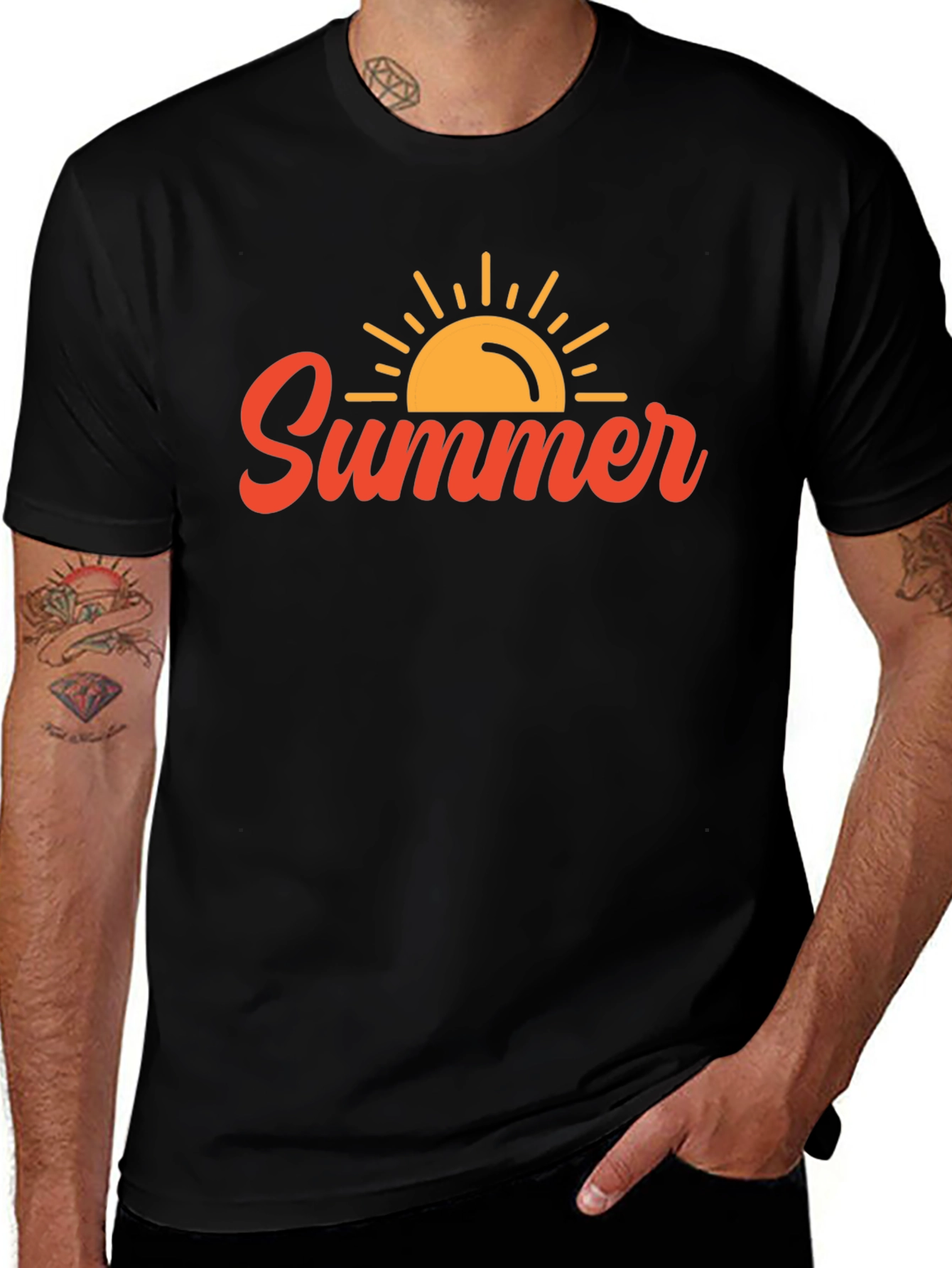 Variant 7 of Summer Sun Graphic Tee - Black