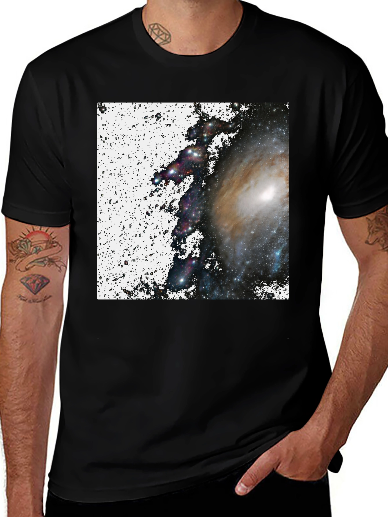 Variant 12 of Galaxy Print Black T-Shirt