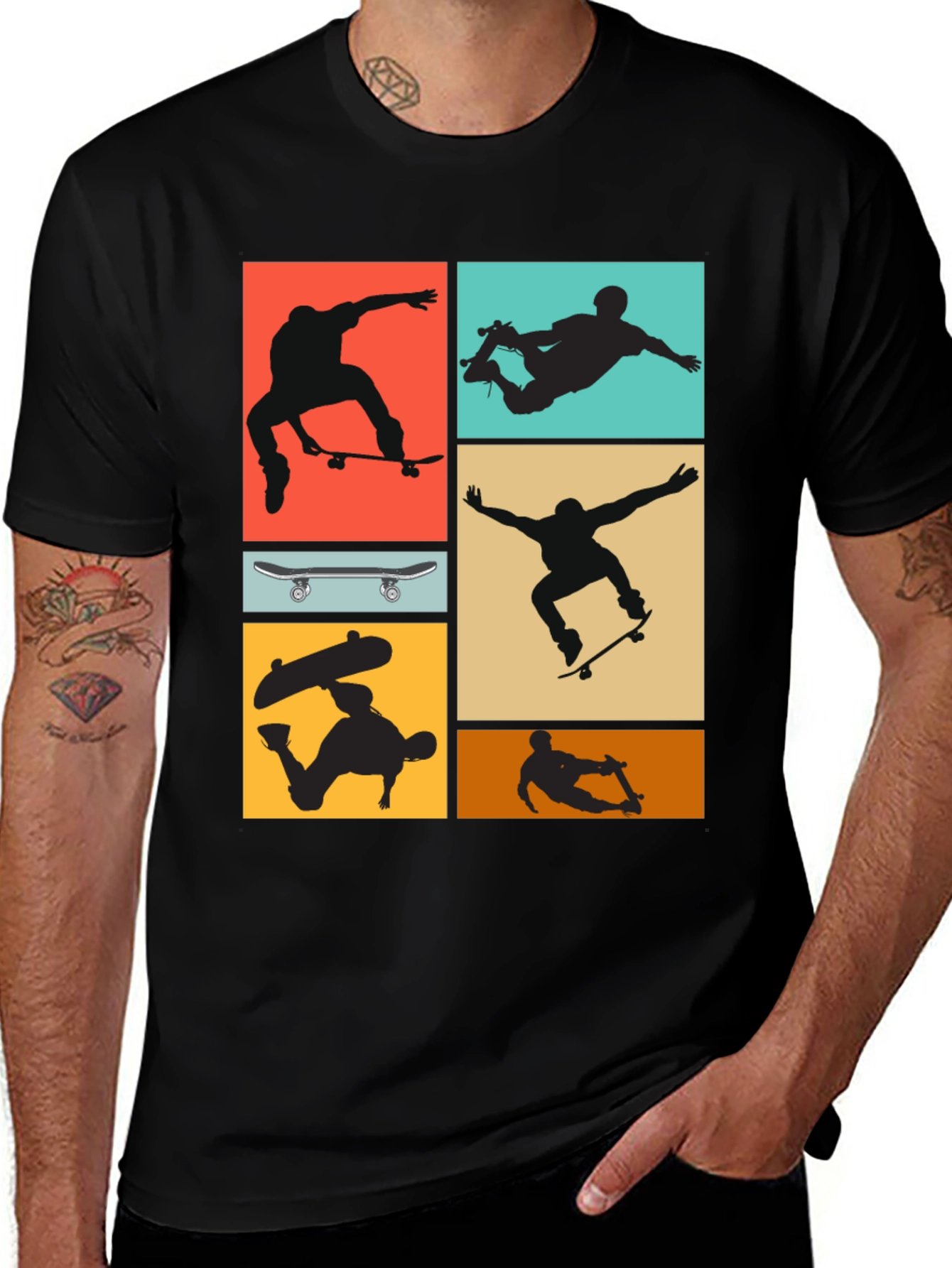 Skateboard Silhouette Graphic Tee