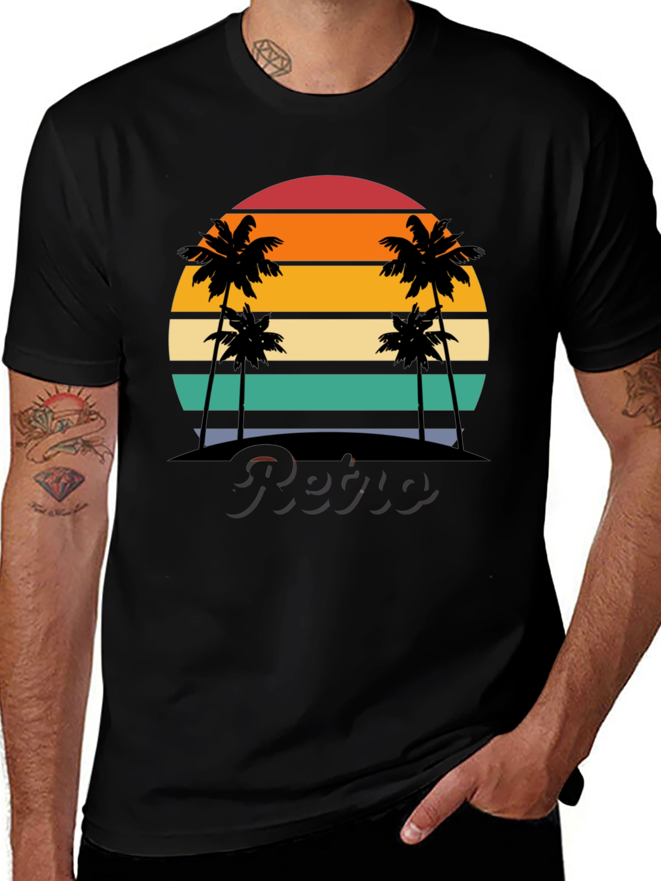 Variant 29 of Retro Sunset Palm Tree T-Shirt