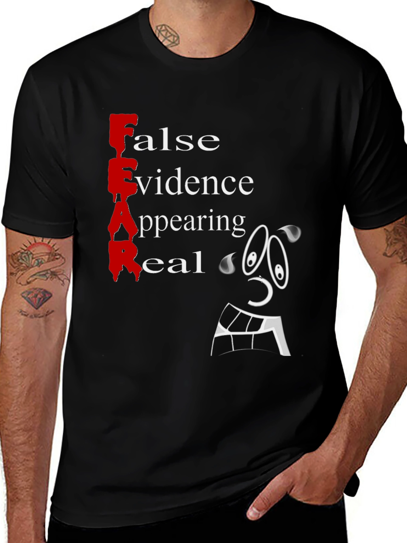 Variant 10 of FEAR Definition T-Shirt - False Evidence Appearing Real