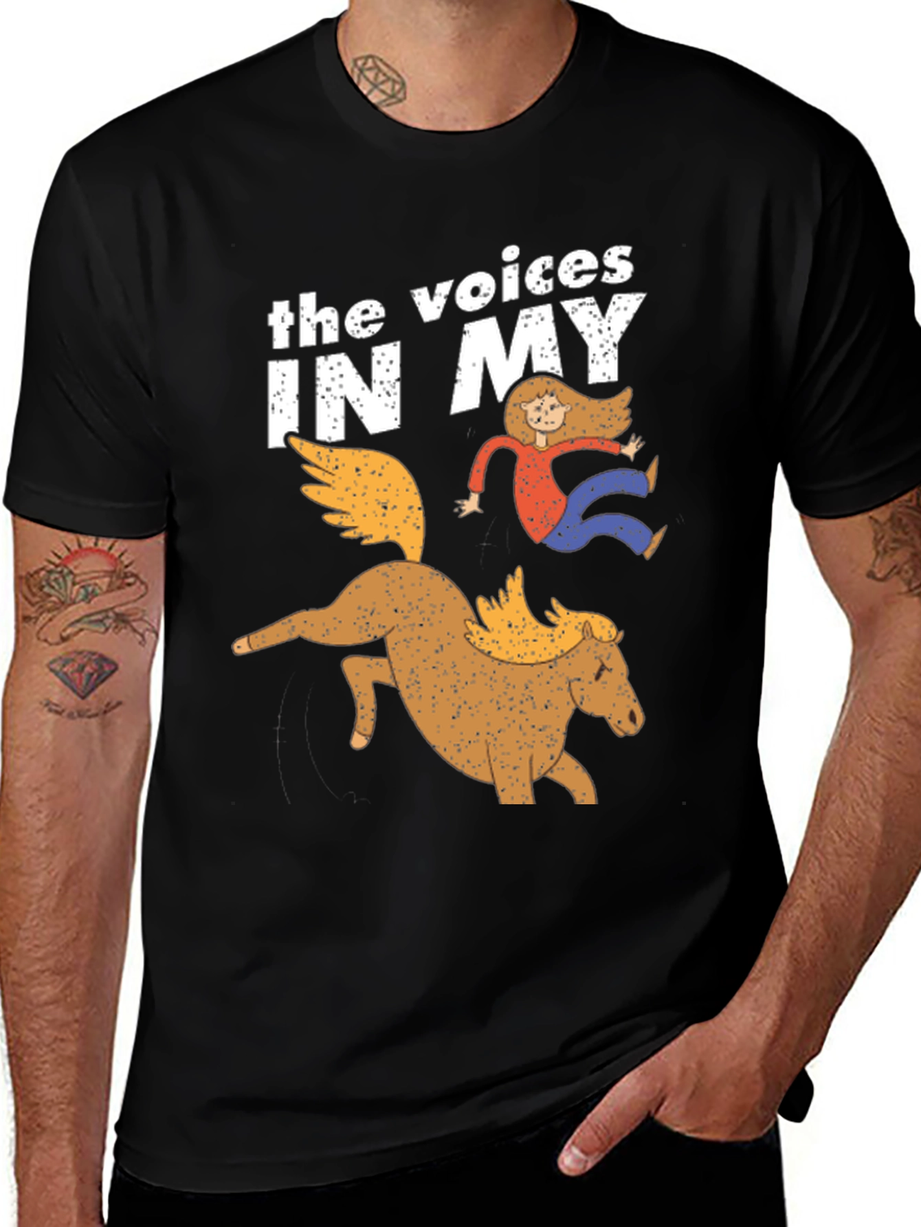 Variant 7 of The Voices In My Head Funny Graphic T-Shirt