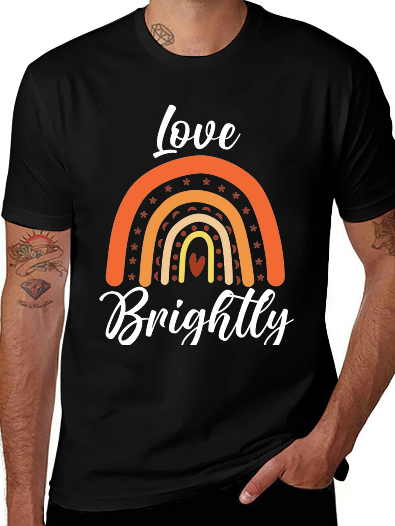 Variant 15 of Love Brightly Rainbow Graphic Tee
