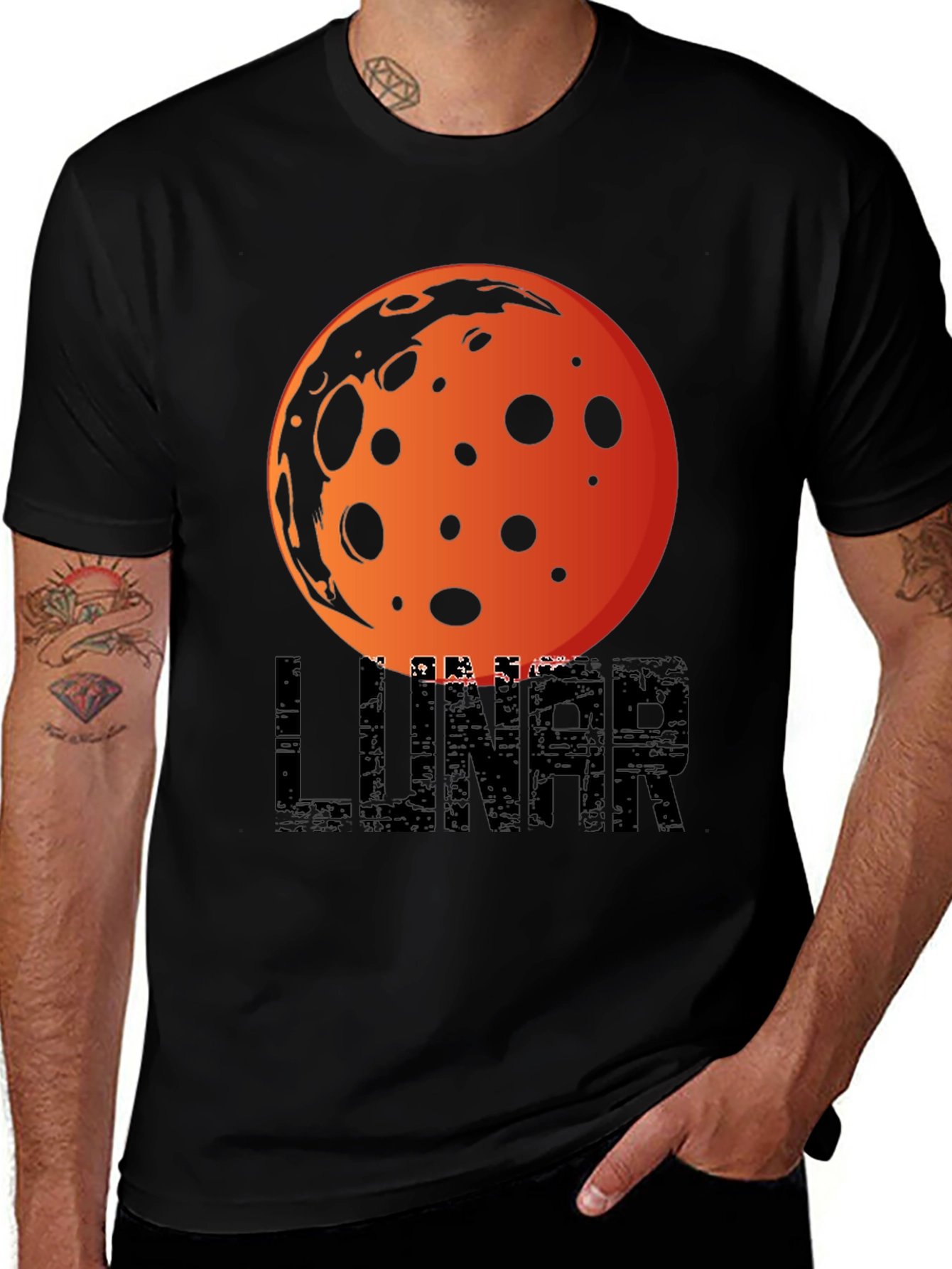 Variant 9 of Lunar Graphic T-Shirt -  Space Inspired Design