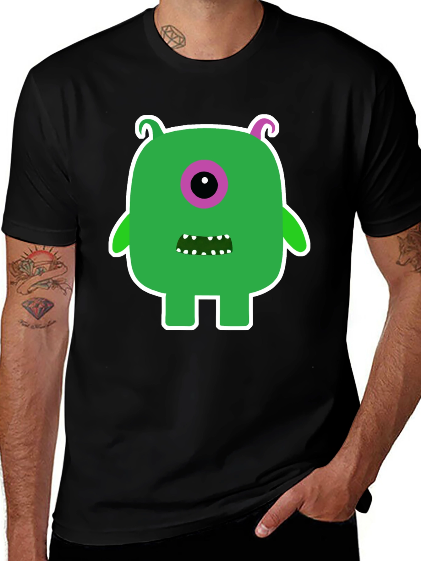 Variant 12 of Monster Graphic Tee -  Funky One-Eyed Character