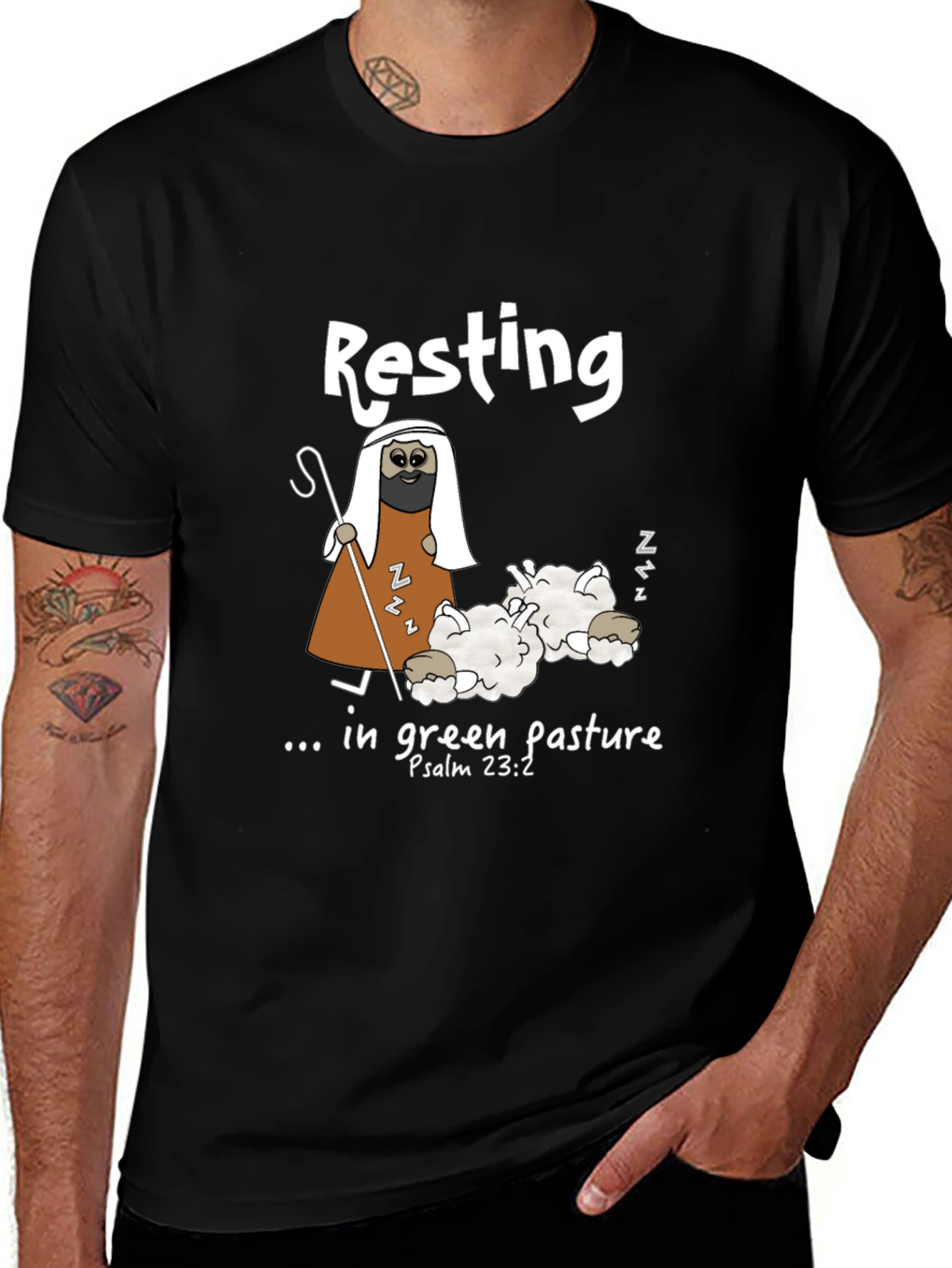 Resting in Green Pasture Graphic T-Shirt