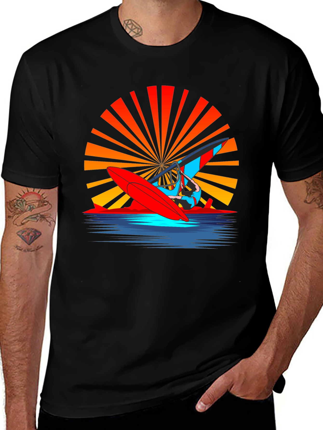 Variant 27 of Sunset Windsurfing T-Shirt