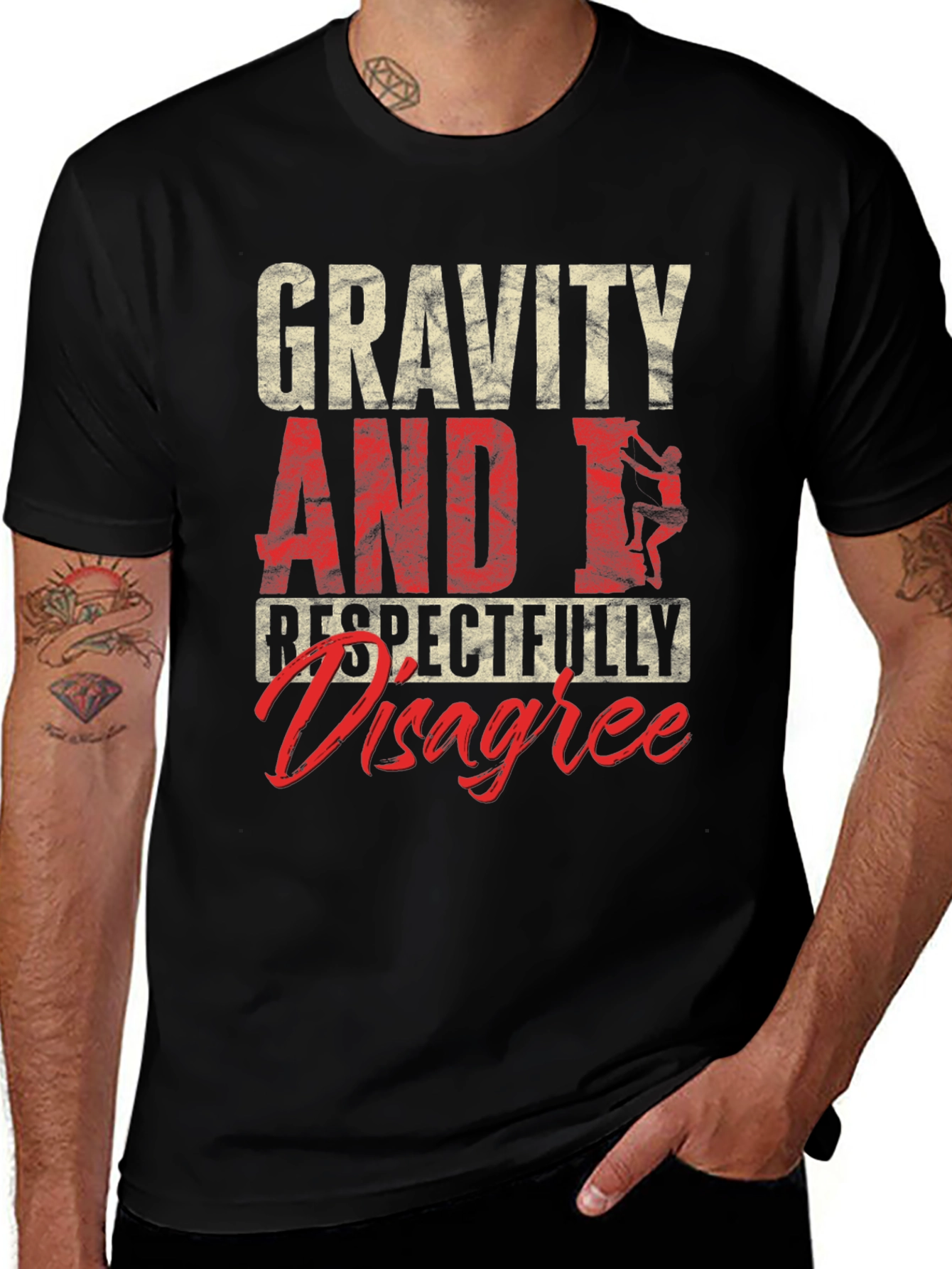 Variant 8 of Gravity Disagree T-Shirt Climbing Rock Sports Tee