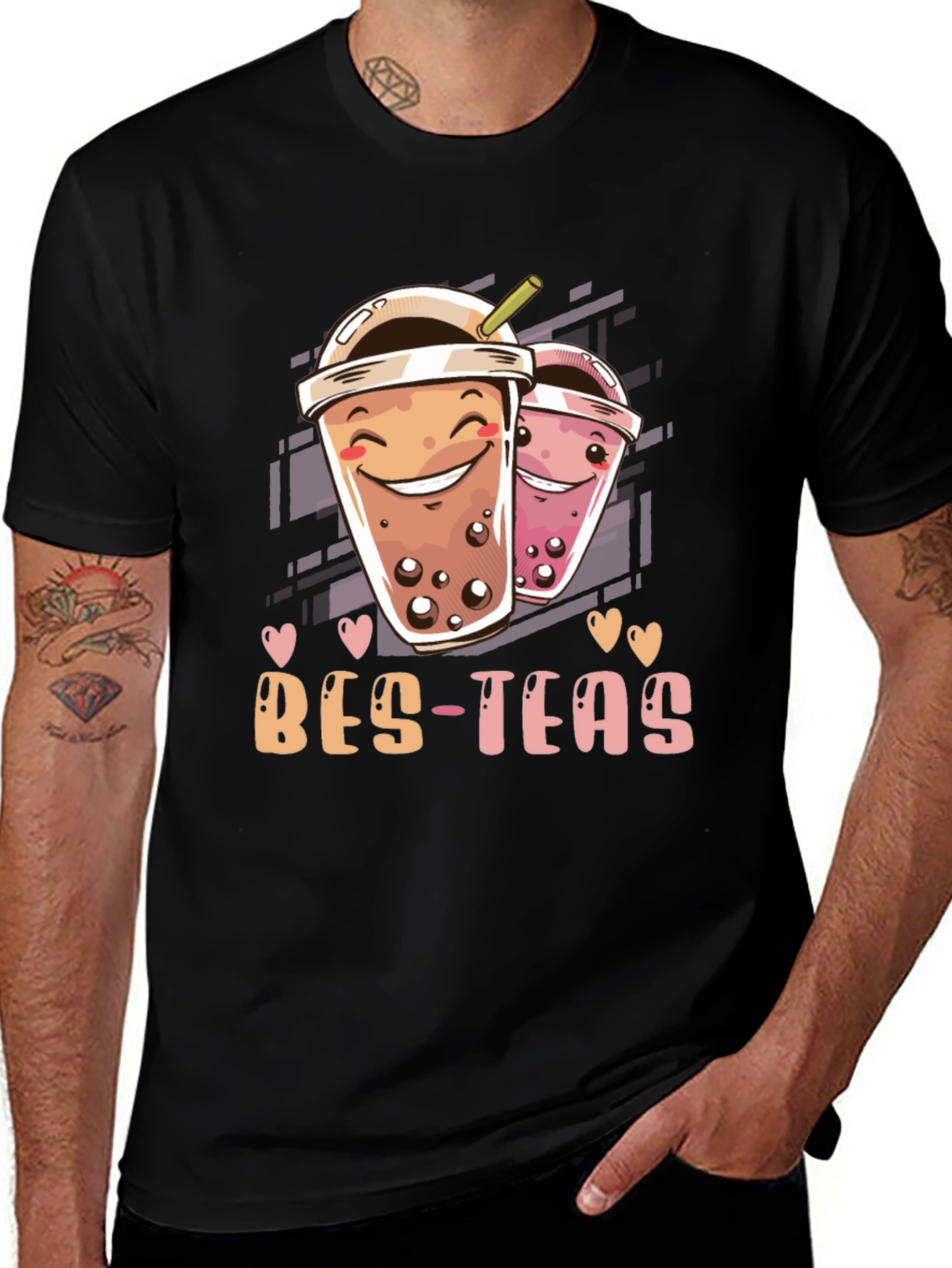 Variant 25 of Bes-Teas Graphic T-Shirt - Trendy Boba Lover Tee