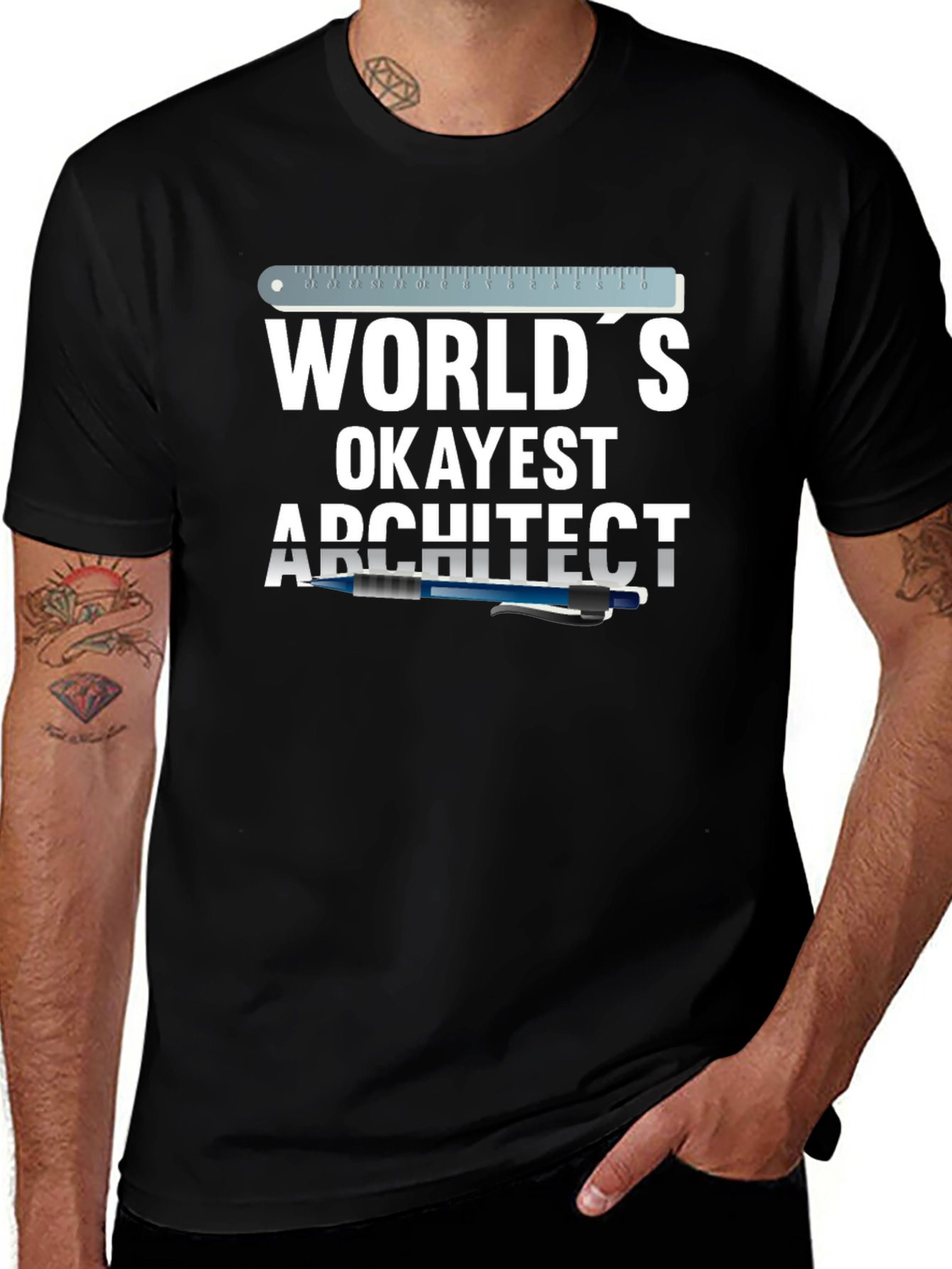 Variant 28 of World's Okayest Architect T-Shirt