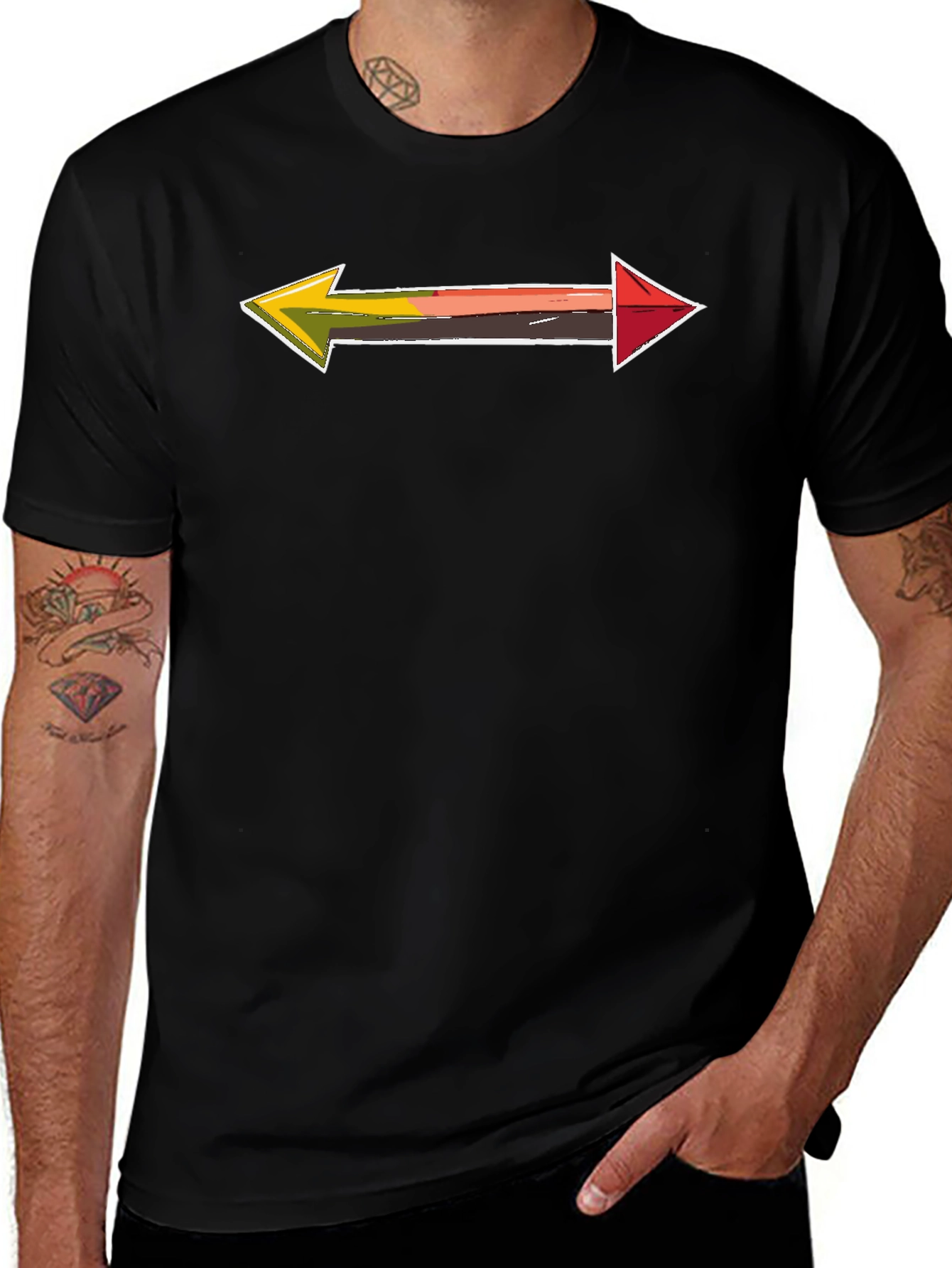Variant 18 of Arrow Directional Tee -  Novelty Graphic T-Shirt