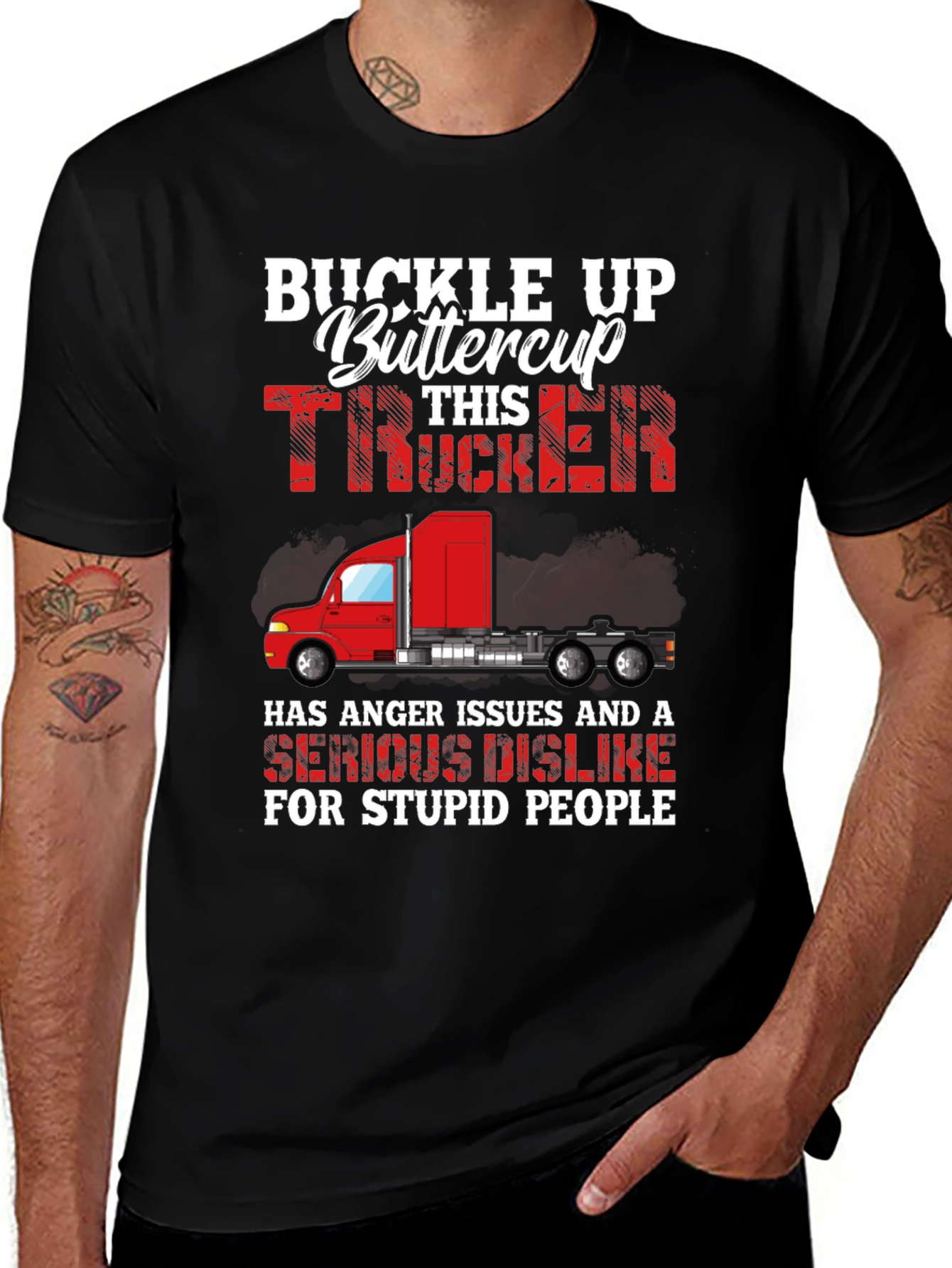 Variant 22 of Buckle Up Buttercup Trucker T-Shirt