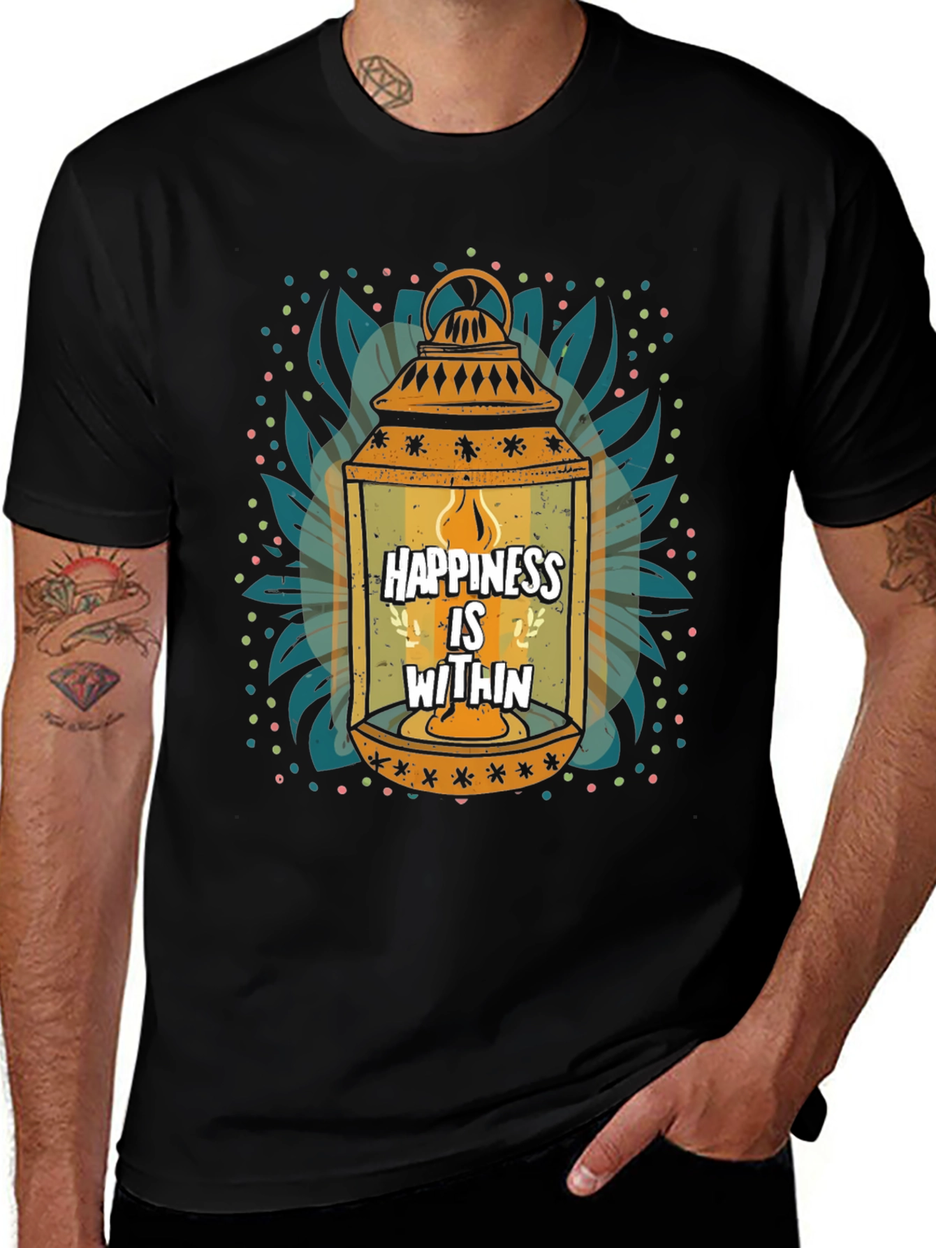 Variant 28 of Happiness Within Lantern Graphic Tee