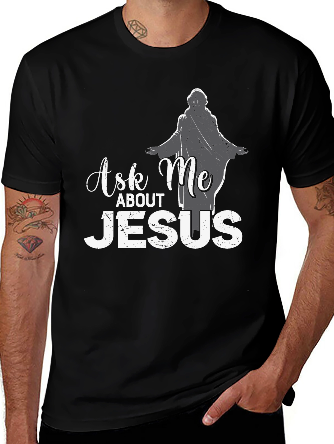 Ask Me About Jesus T-Shirt - Christian Apparel