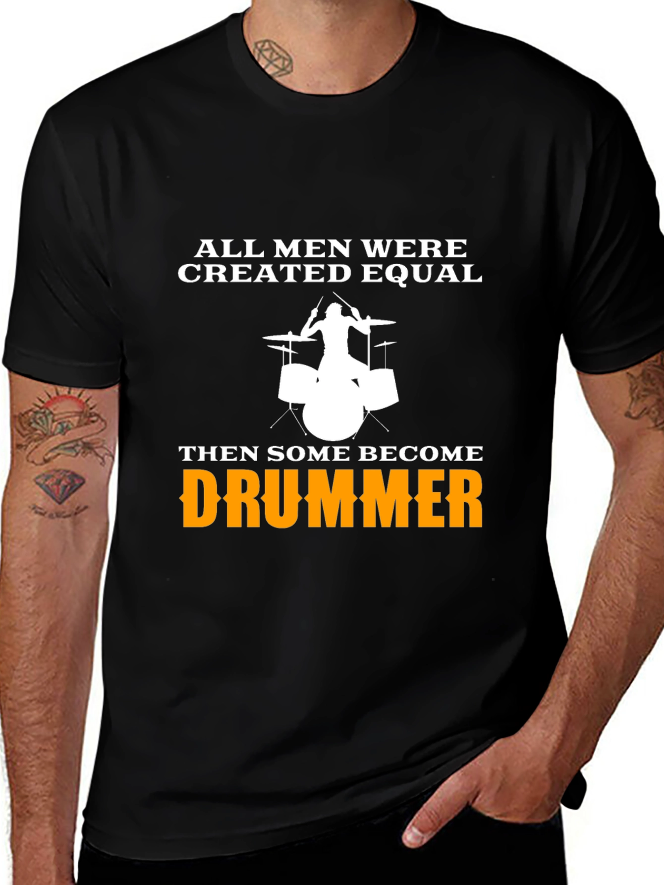 Variant 27 of Drummer T-Shirt: All Men Created Equal Graphic Tee