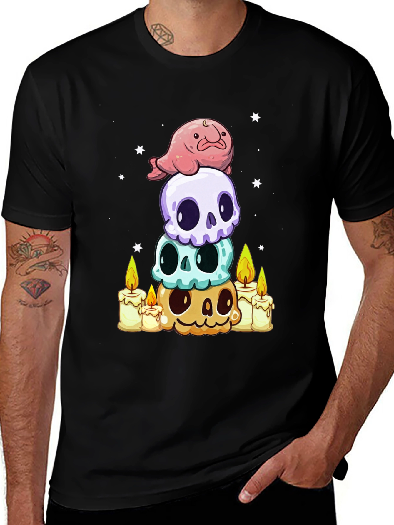 Variant 30 of Stacked Skulls & Blobfish T-Shirt