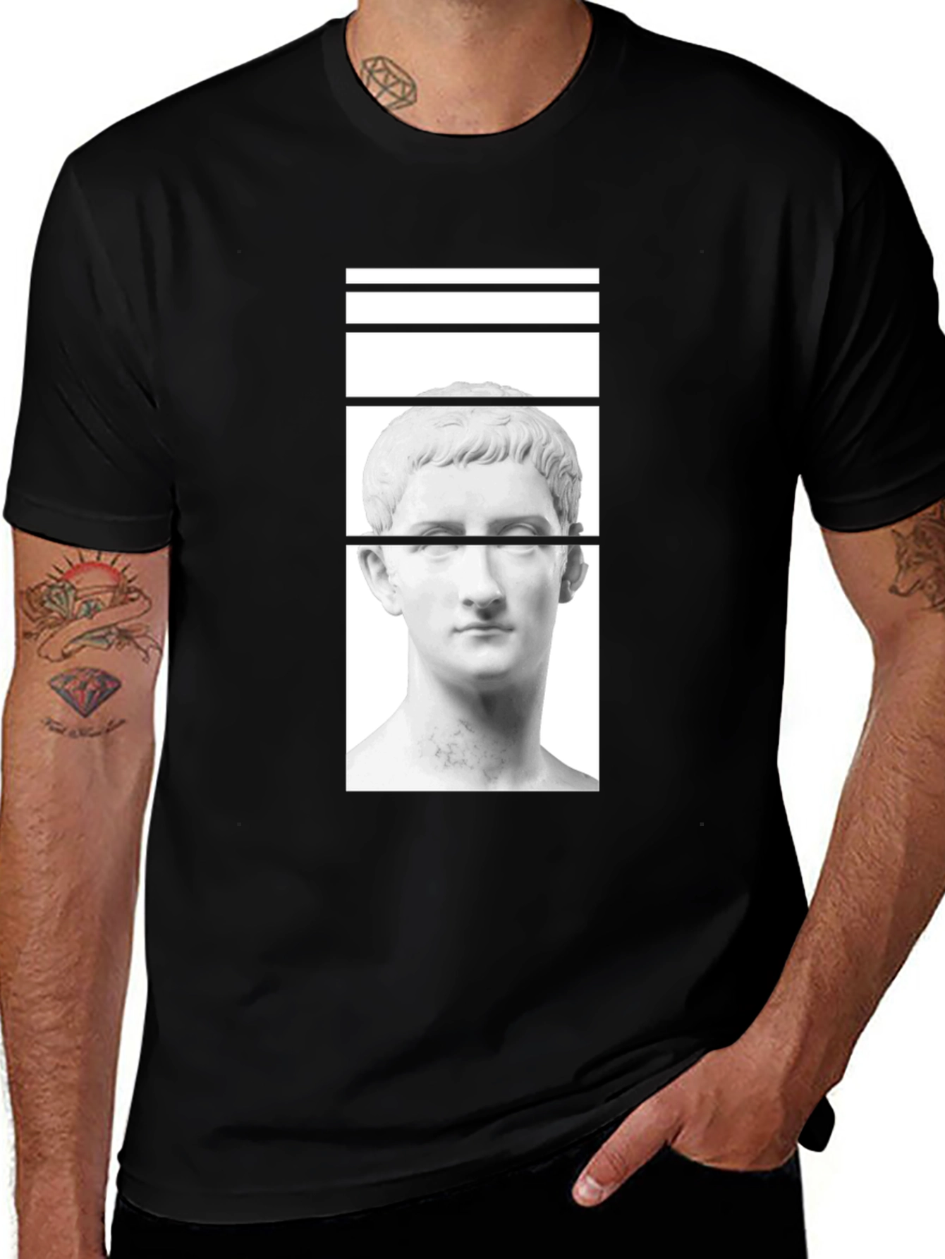 Variant 26 of Modern Art Roman Bust Graphic Tee