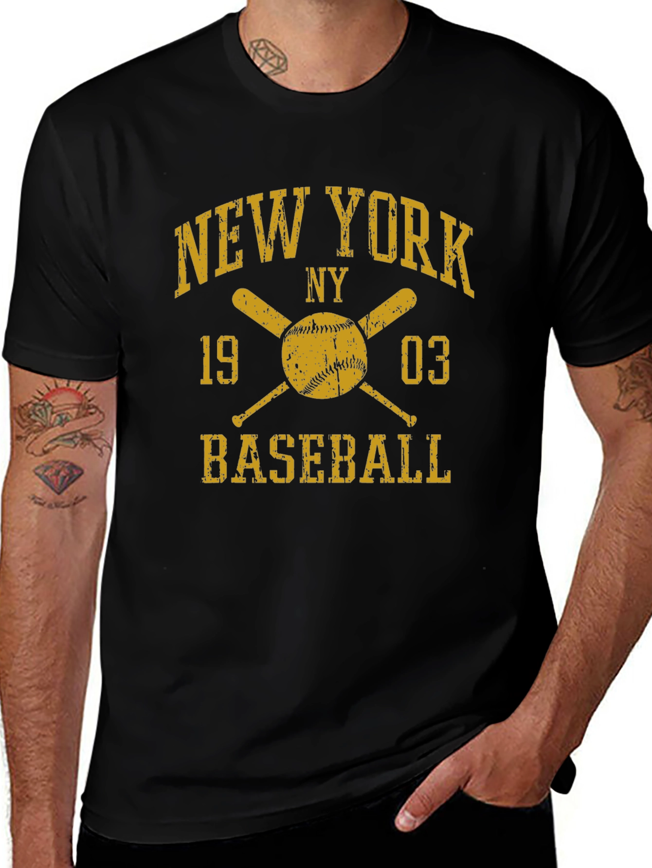 Variant 10 of New York Baseball Tee - Vintage Style Graphic T-Shirt