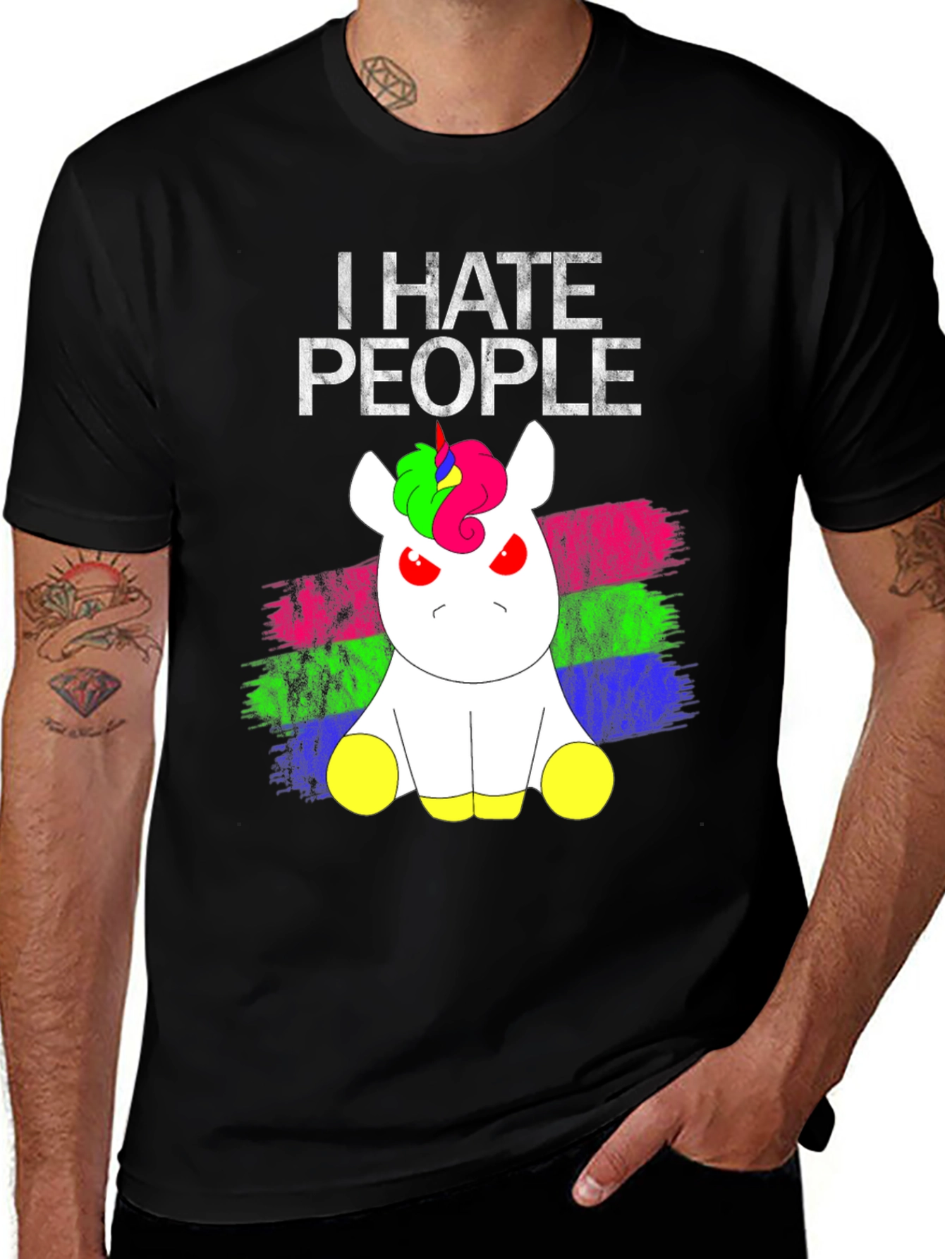 Variant 28 of I Hate People Grumpy Unicorn T-Shirt