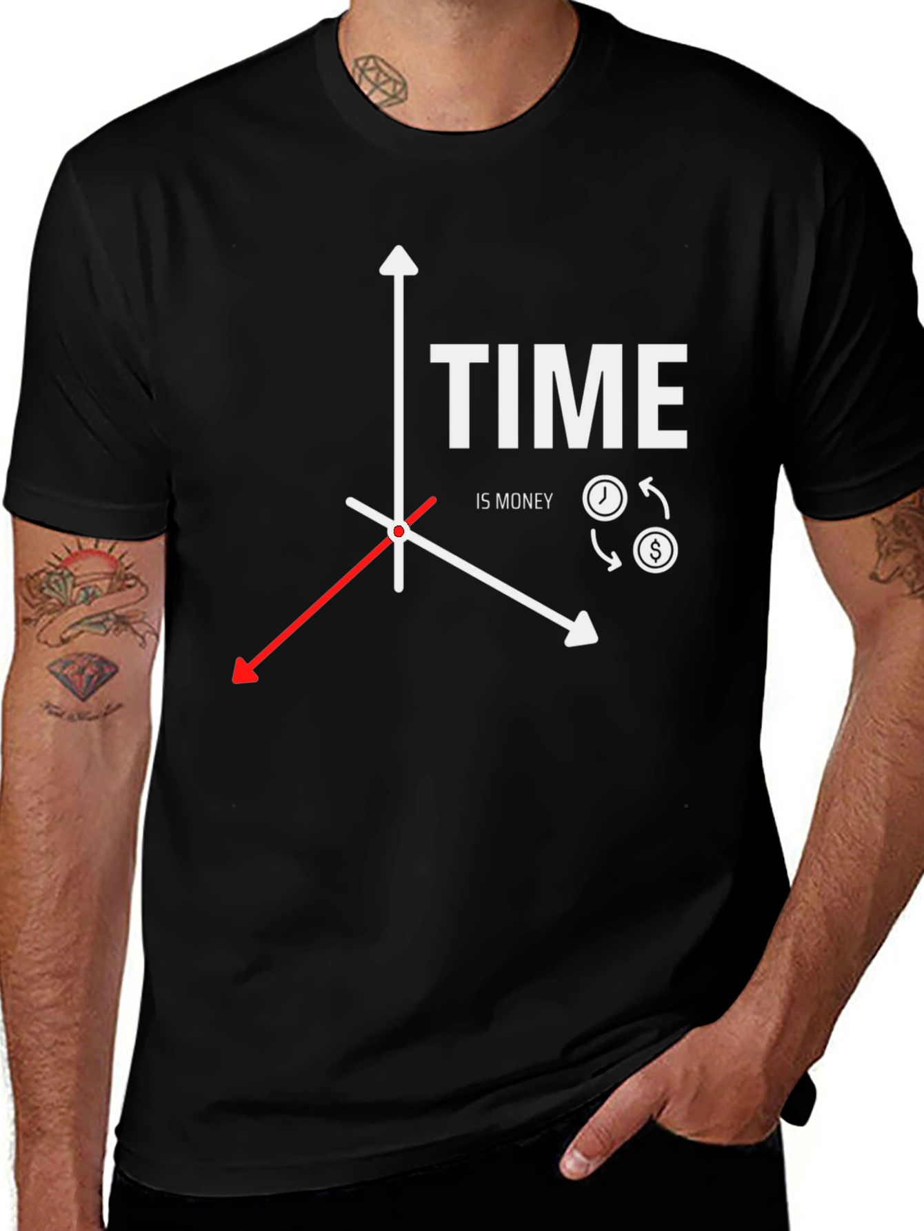 Variant 26 of Time is Money Graphic Tee - Modern Menswear
