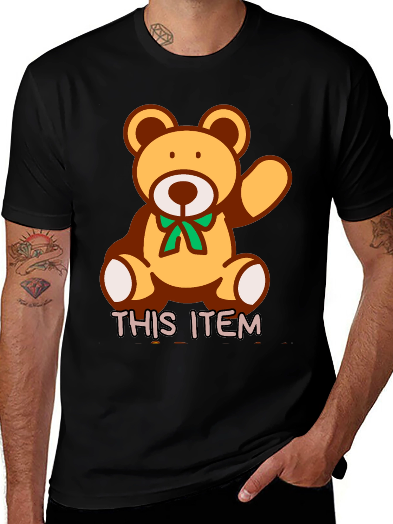 Cute Teddy Bear Graphic T-Shirt - Soft Cotton Blend