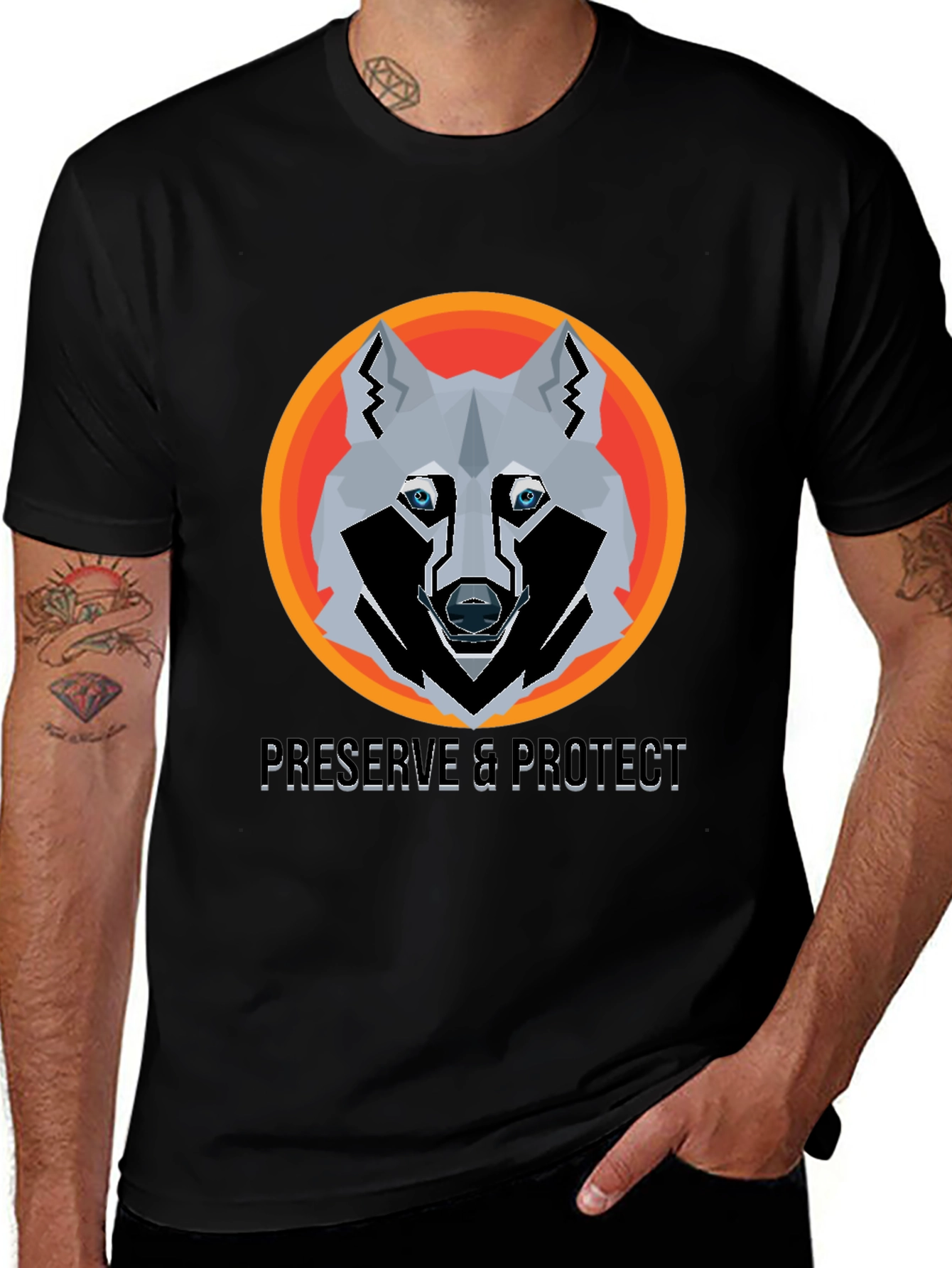 Variant 17 of Preserve & Protect Wolf Graphic T-Shirt
