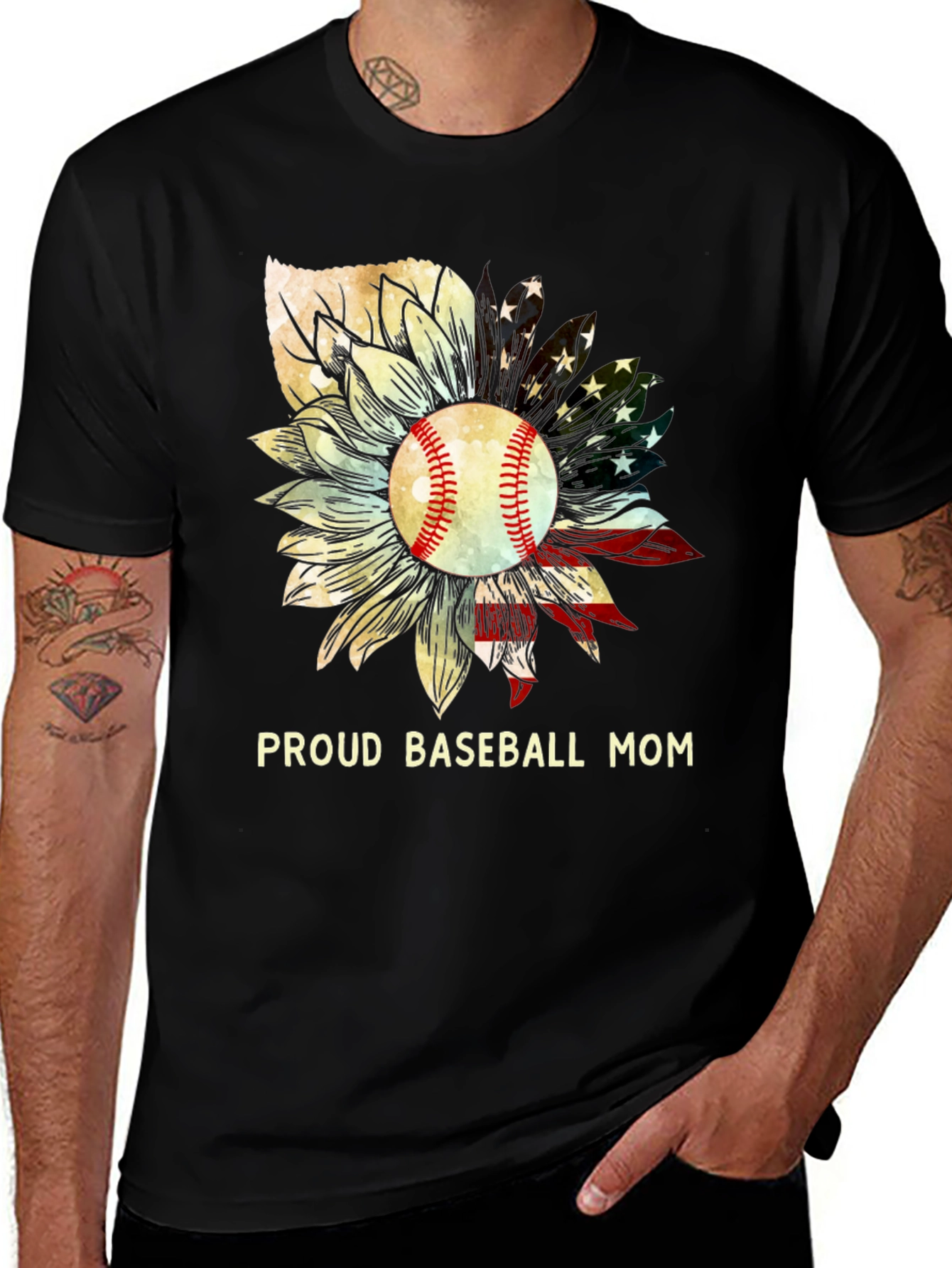 Variant 27 of Proud Baseball Mom Graphic T-Shirt