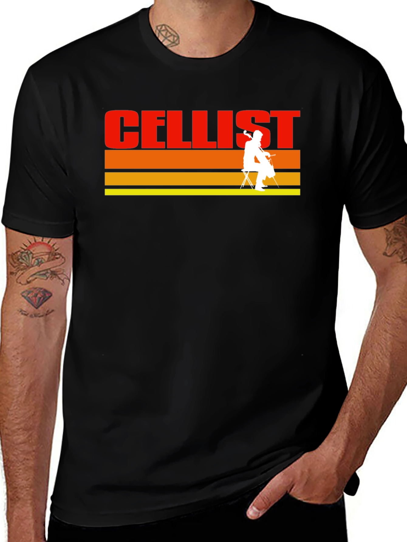 Variant 30 of Cellist Sunset Graphic T-Shirt