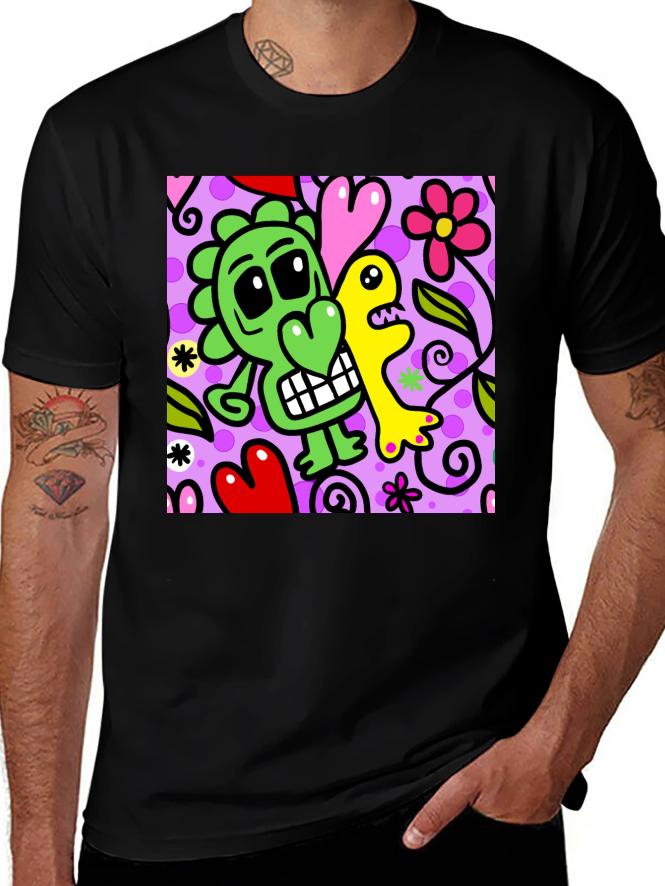 Variant 21 of Cartoon Print Graphic Tee