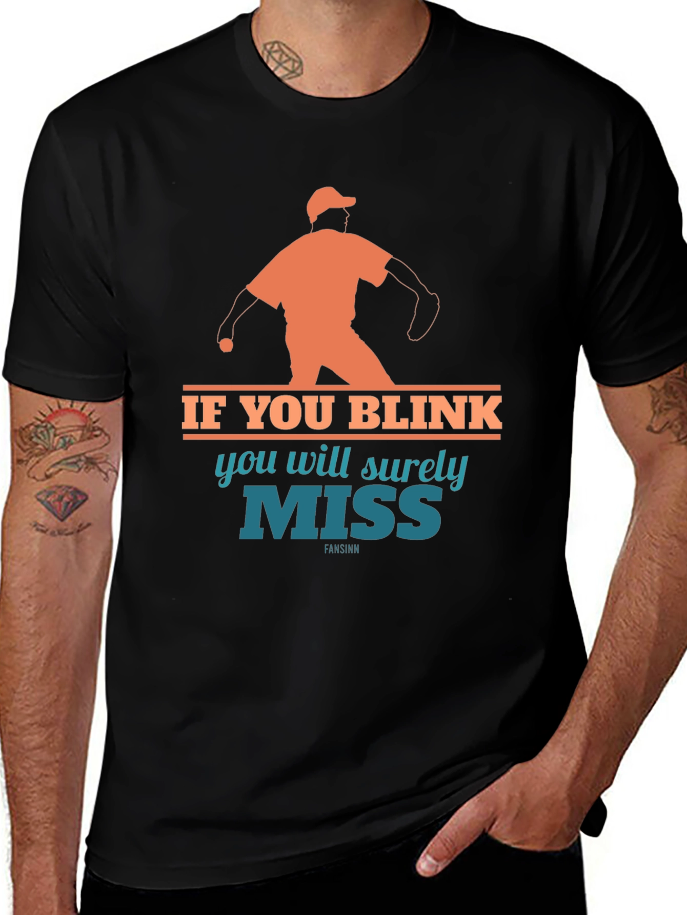 Variant 17 of If You Blink You'll Miss It Baseball T-Shirt
