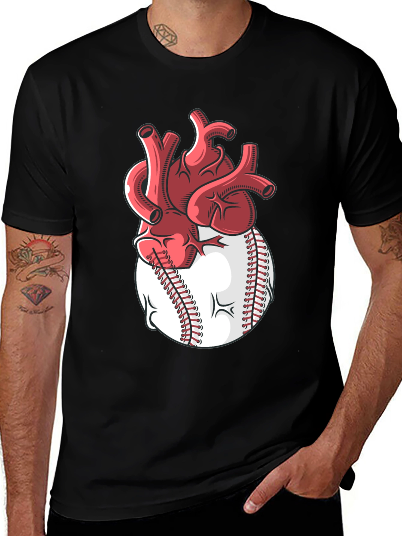Variant 10 of Heart Baseball T-Shirt - Passion for the Game