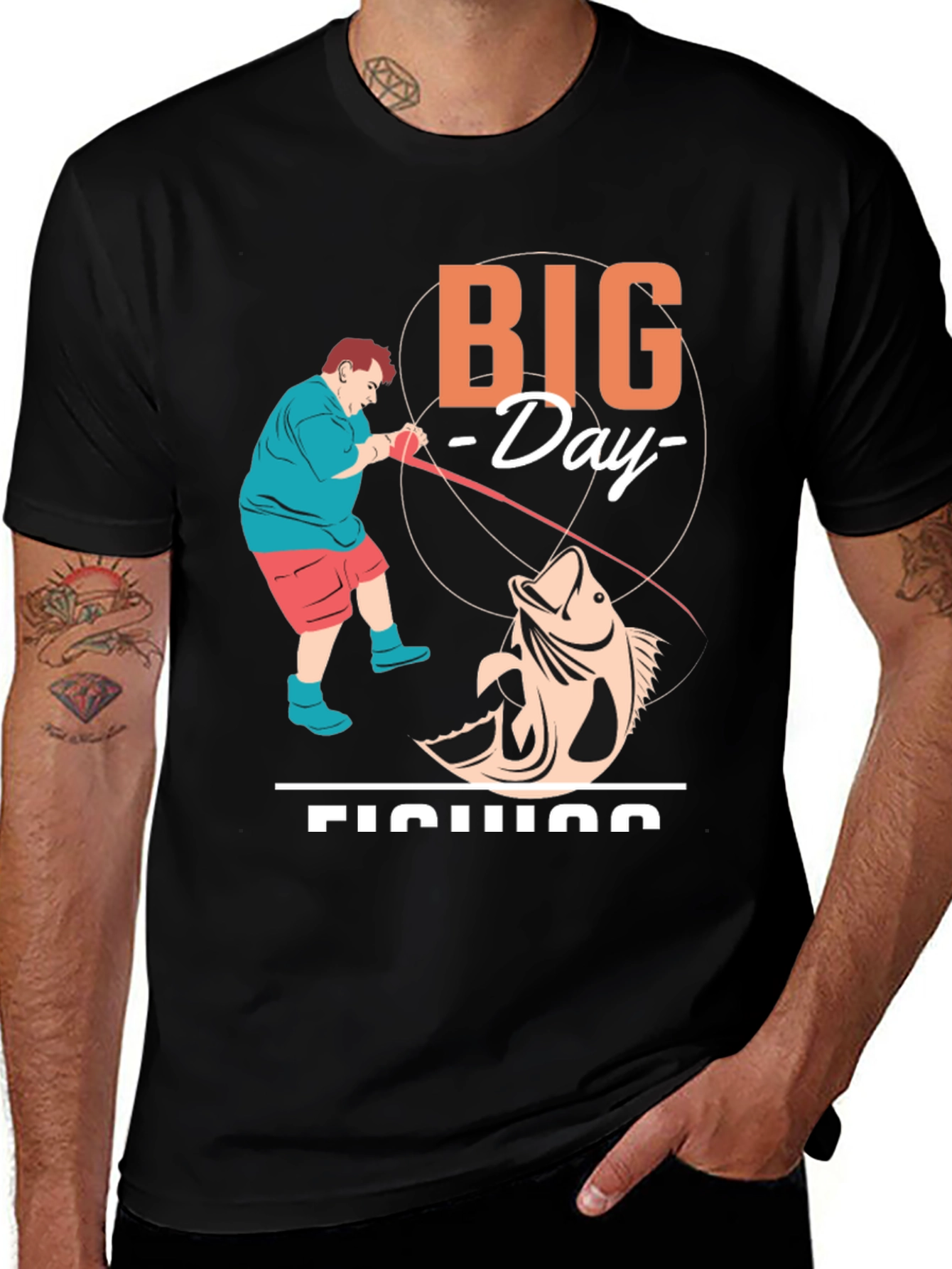 Variant 10 of Big Day Fishing Graphic T-Shirt