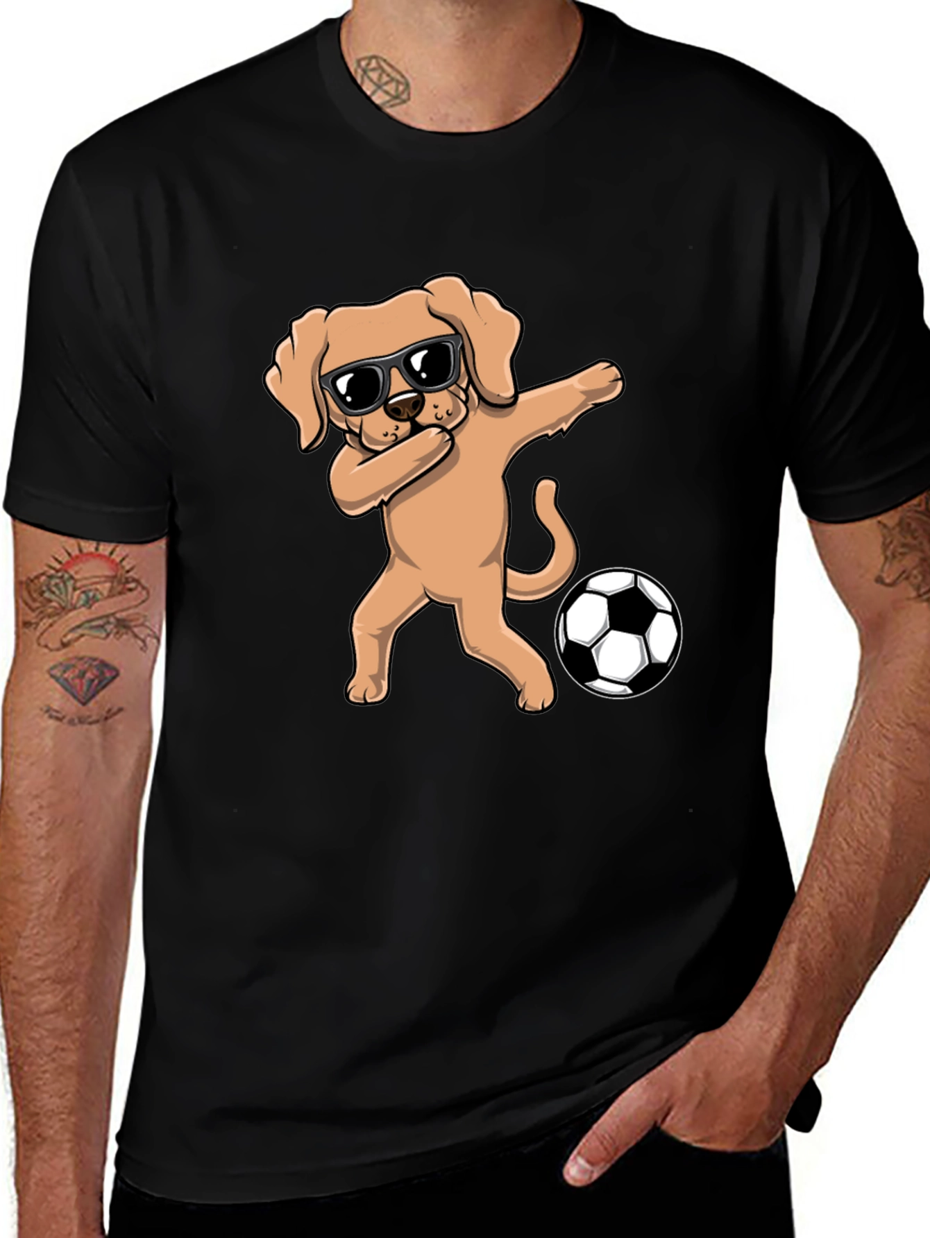 Variant 23 of Dog Dabbing Soccer T-Shirt