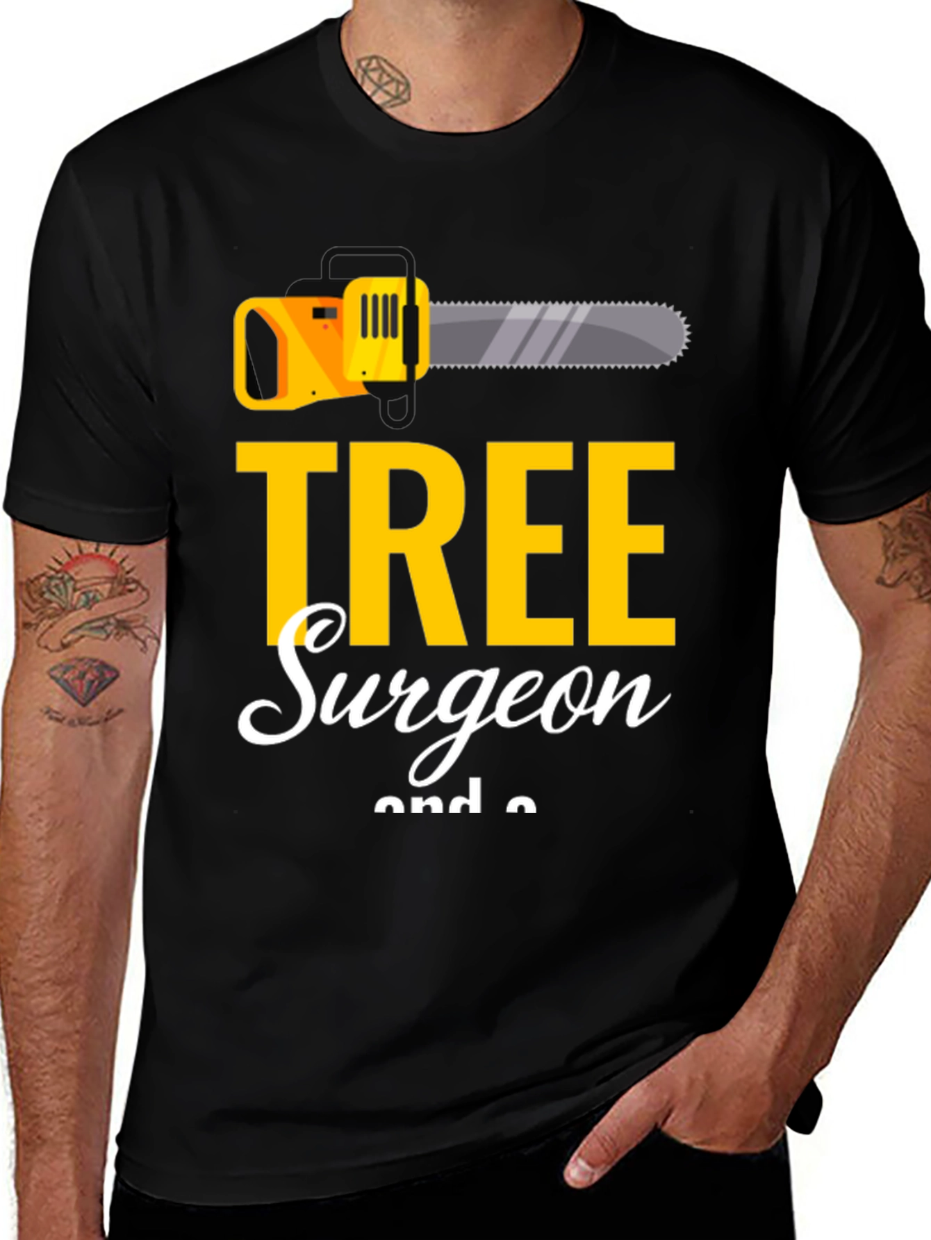 Tree Surgeon Graphic Tee - Chainsaw Design