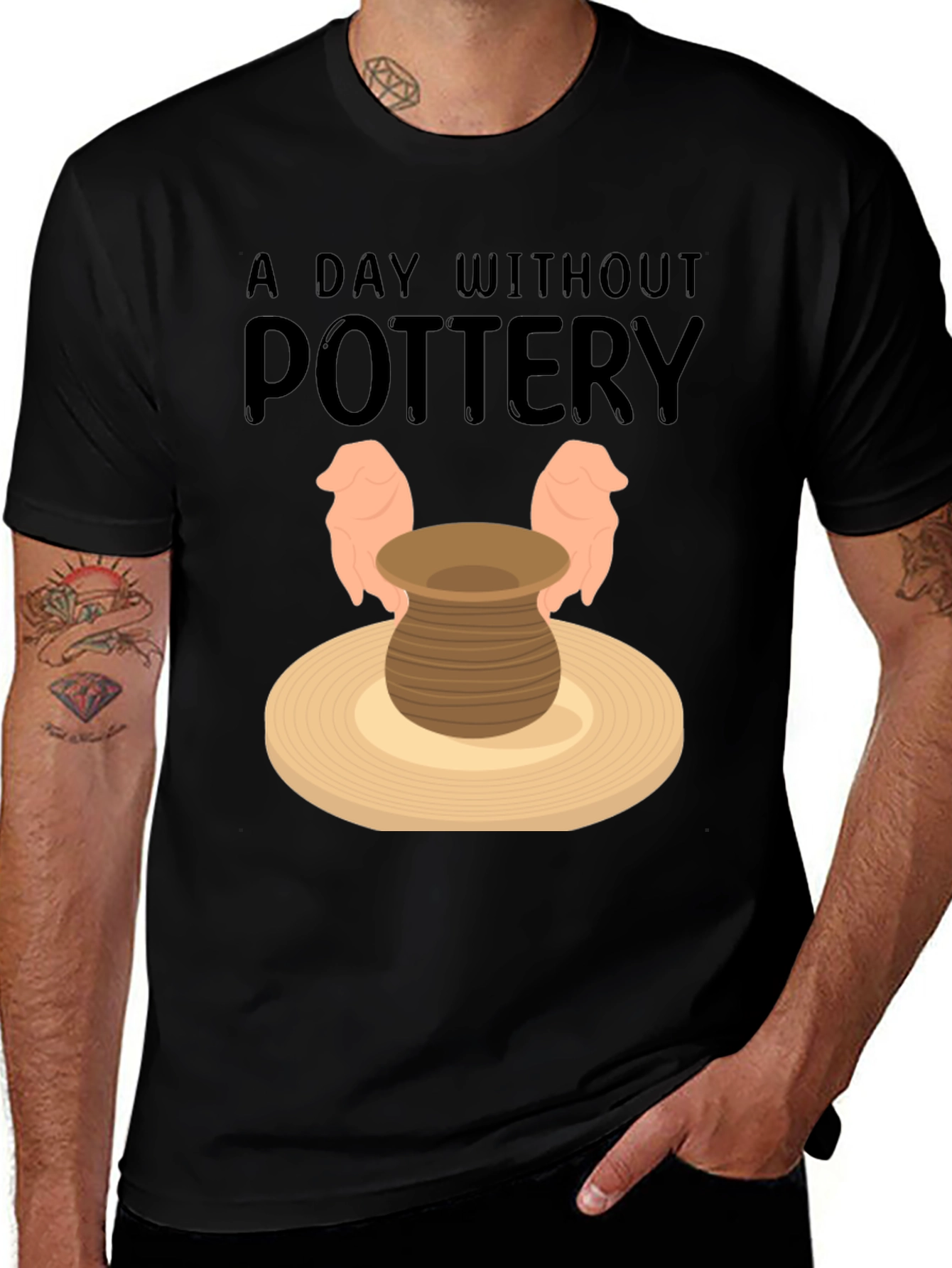 Variant 29 of Pottery Lover T-Shirt - A Day Without Pottery