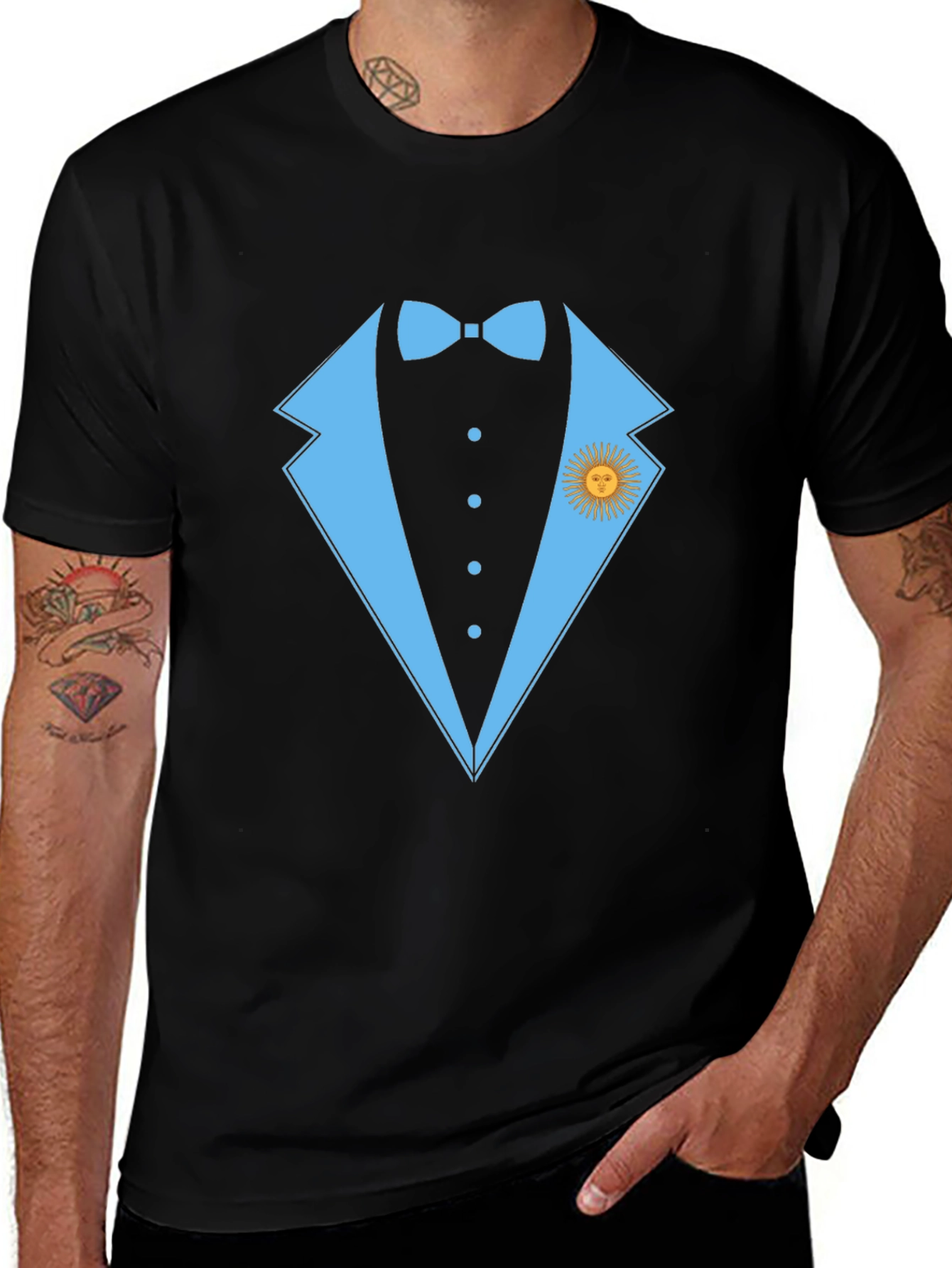 Argentinian Flag Tuxedo T-Shirt
