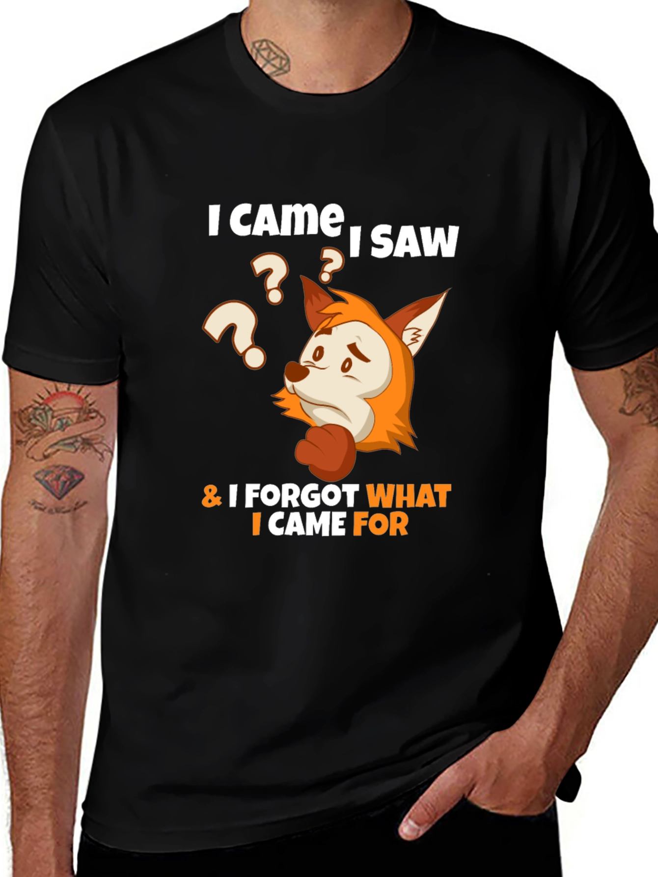Variant 28 of Funny Fox T-Shirt: I Came, I Saw, I Forgot