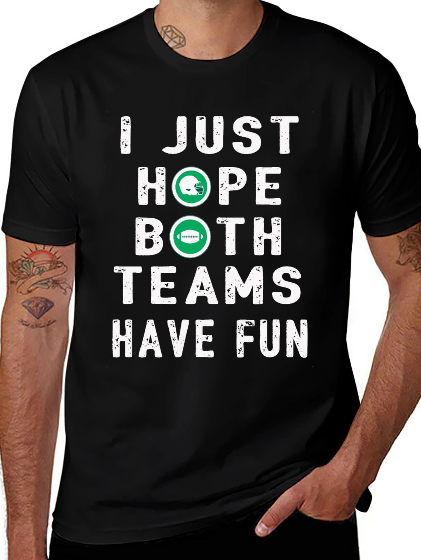 Variant 3 of Funny Football Fan T-Shirt - I Just Hope Both Teams Have Fun