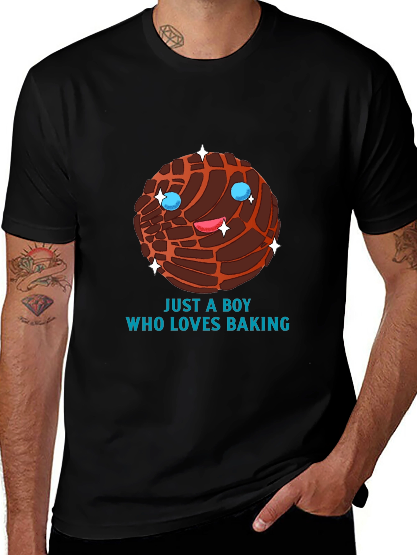 Variant 11 of Just A Boy Who Loves Baking Black T-Shirt