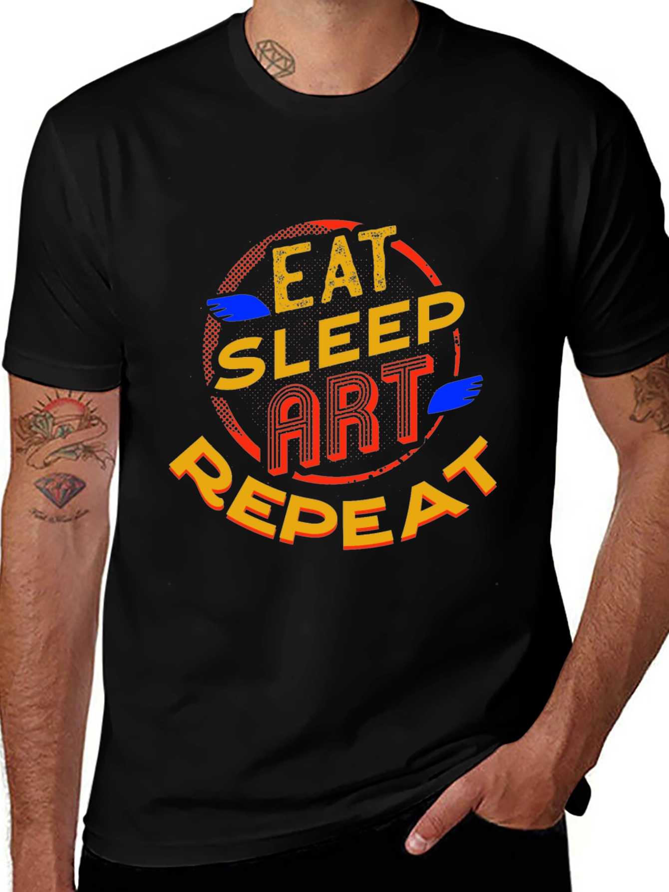 Variant 27 of Eat Sleep Art Repeat Graphic Tee